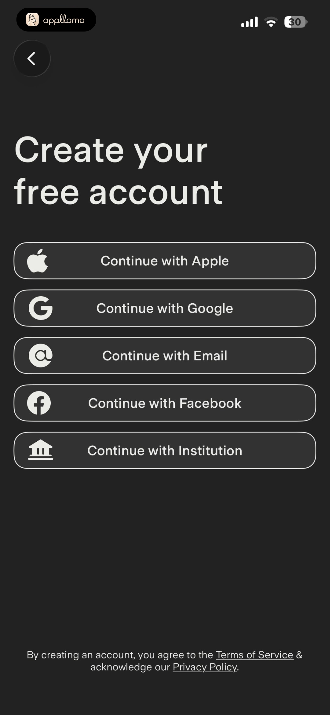 Create Account