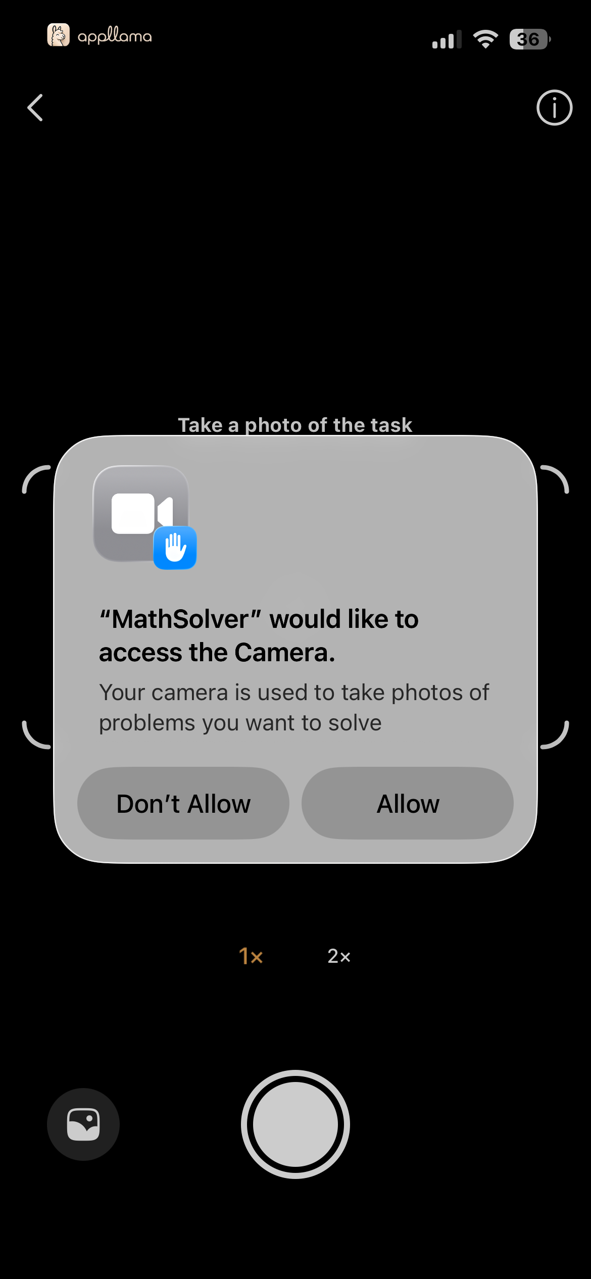 Camera Permission Prompt