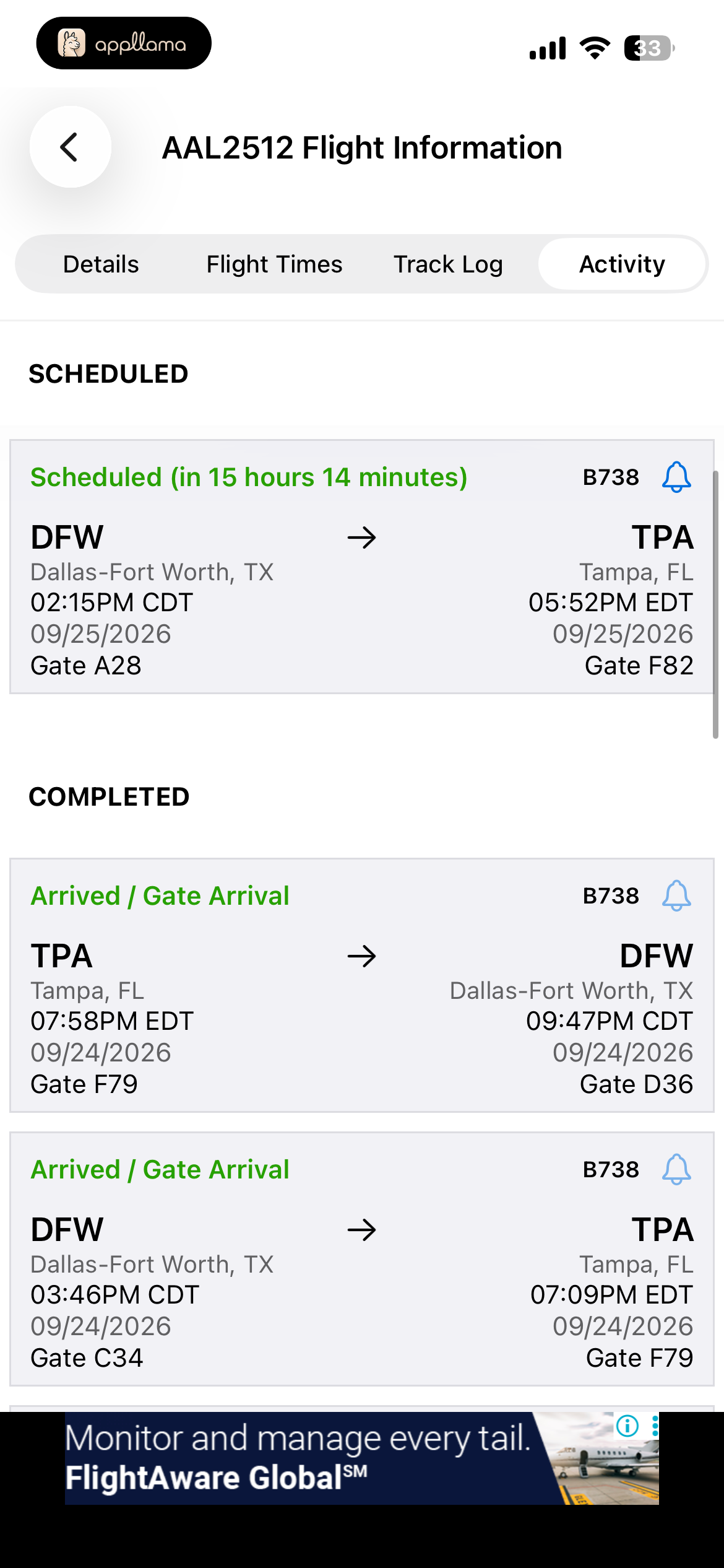 Flight Activity