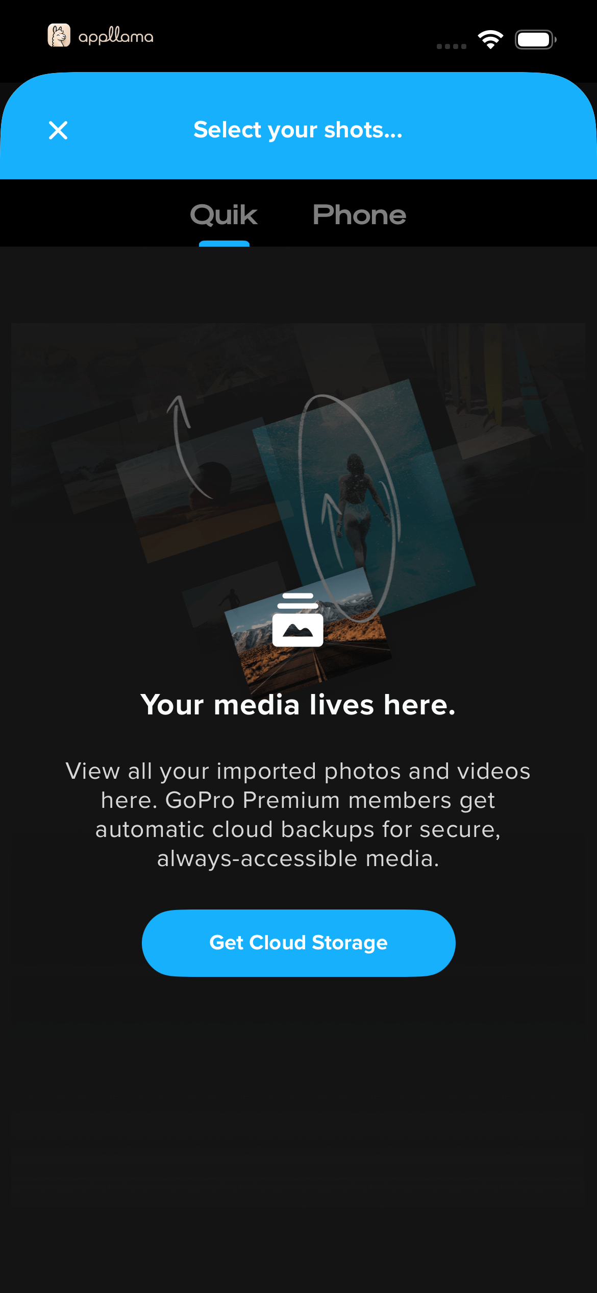 Empty Quik Media Picker