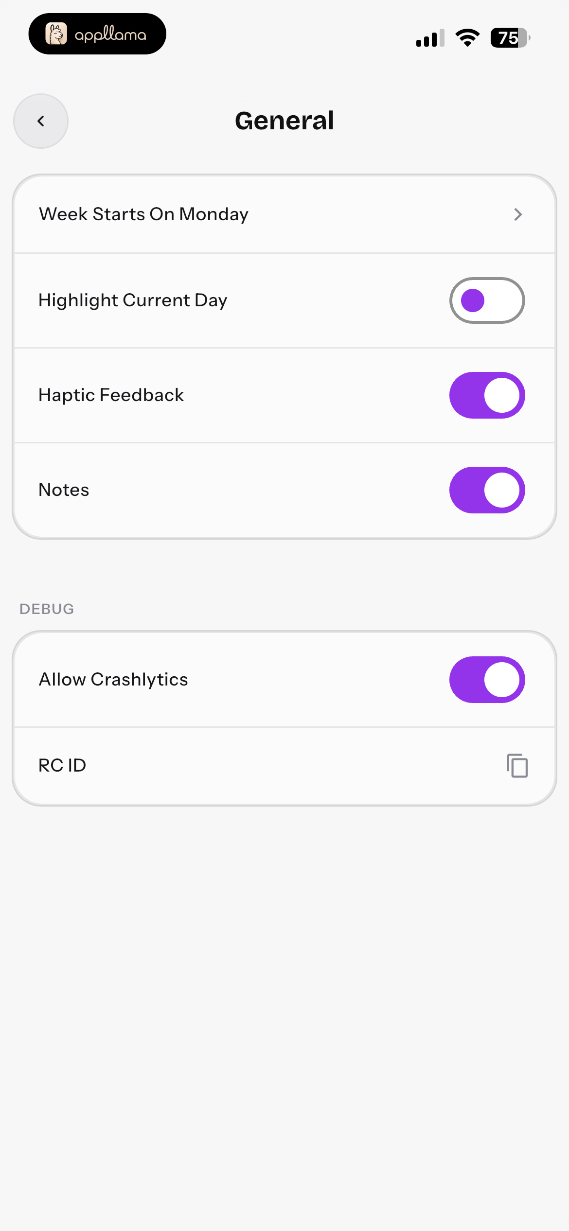 General Settings