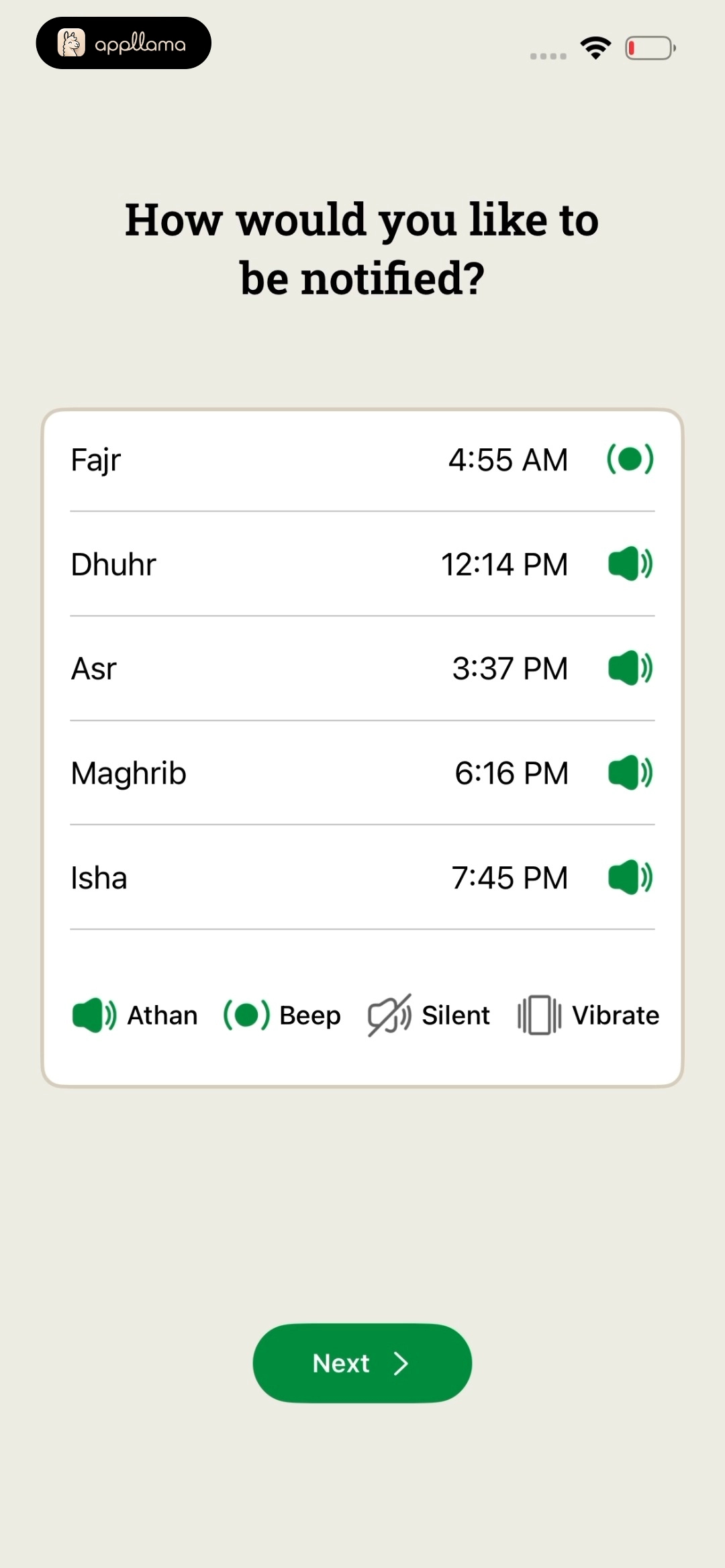 Prayer Alert Sounds