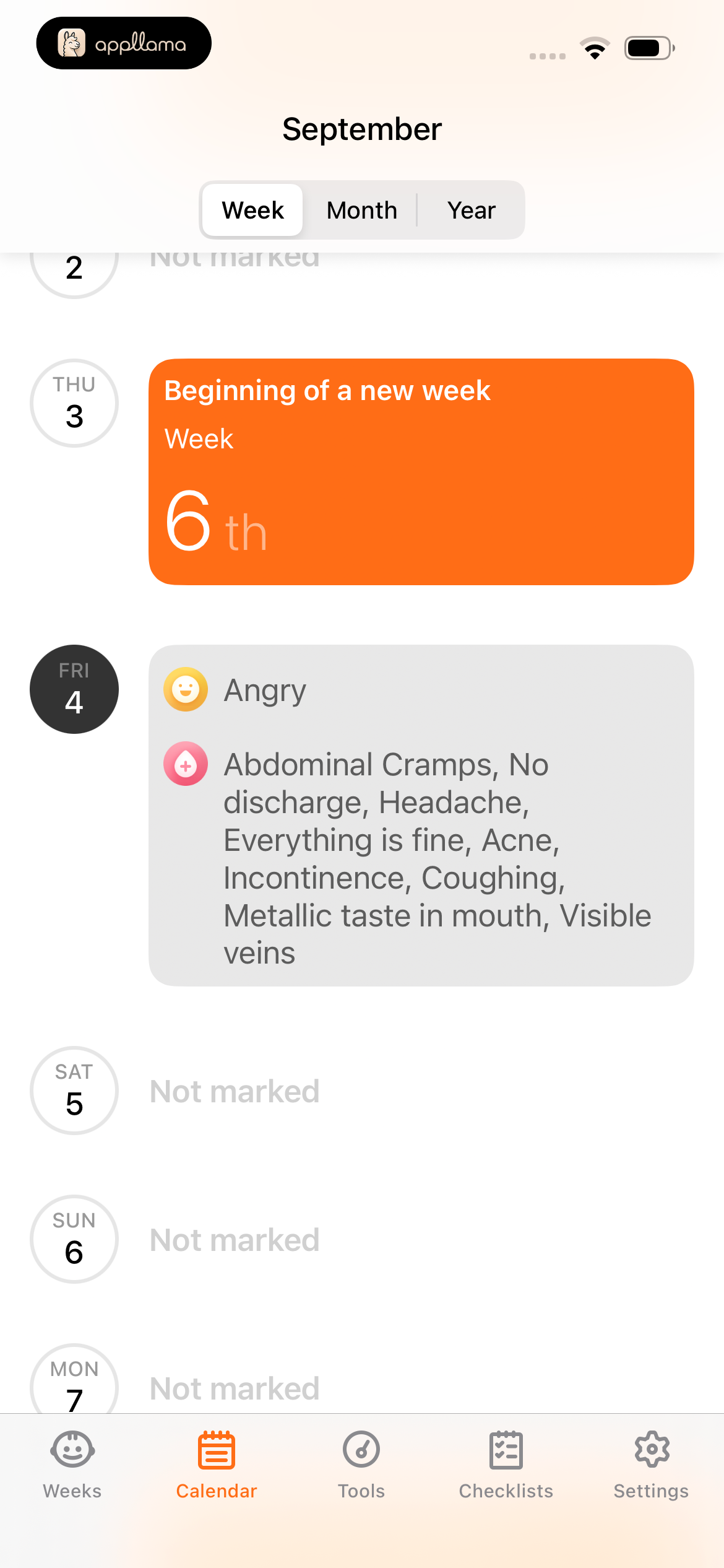 Calendar Week View