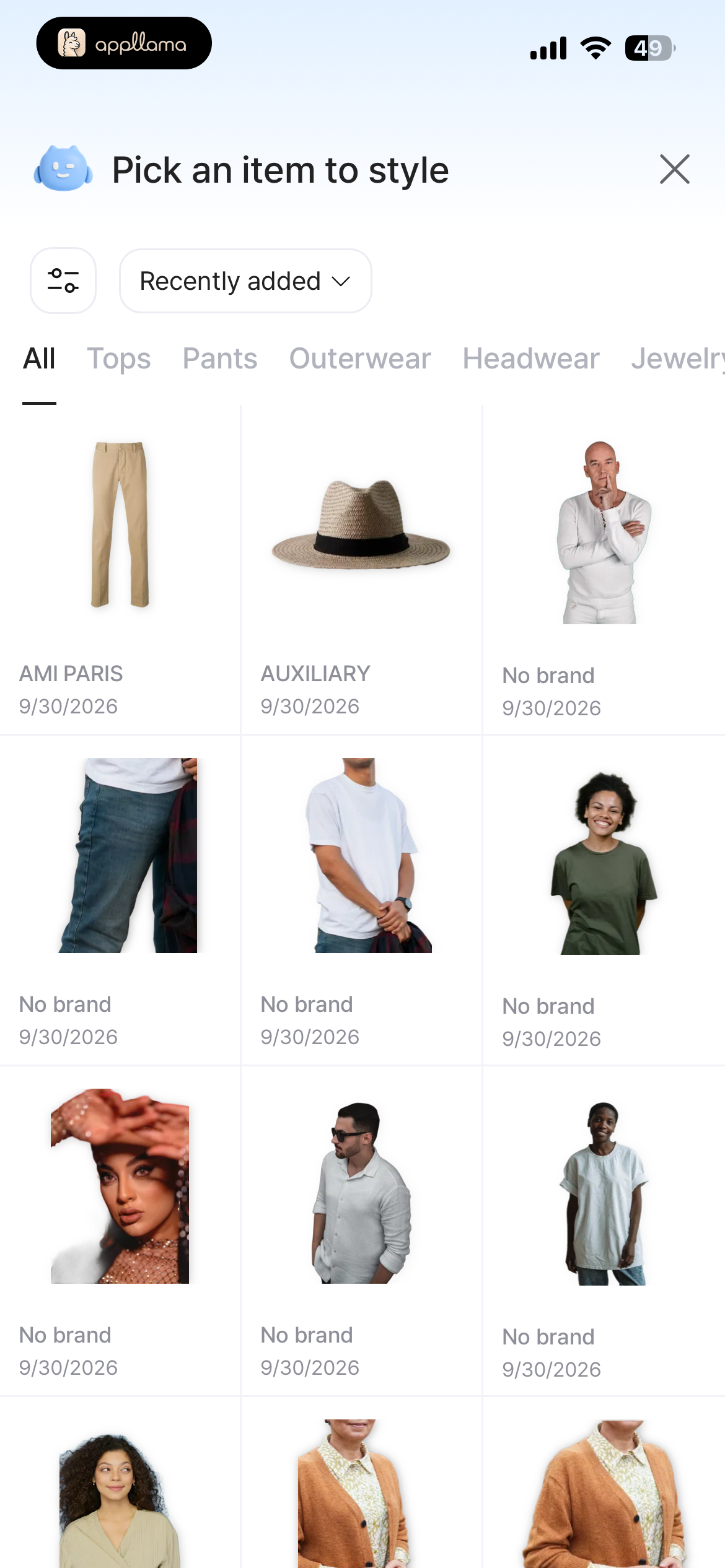 Pick Item to Style