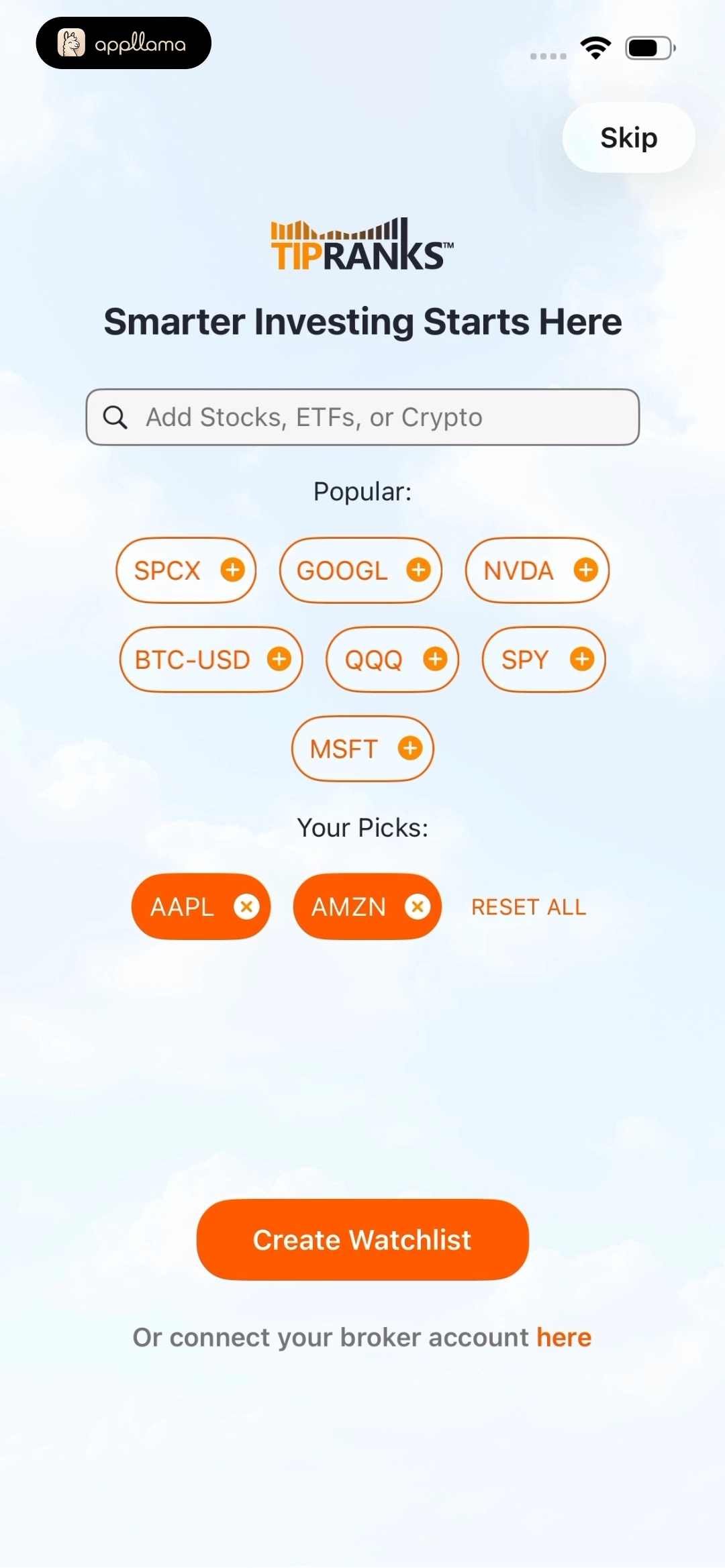 Create Watchlist