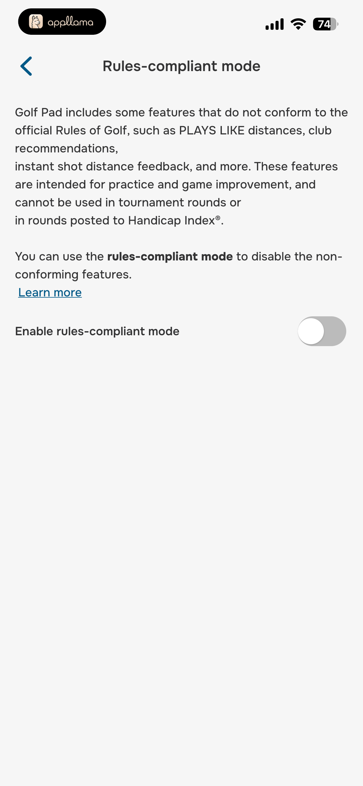 Rules Compliant Mode