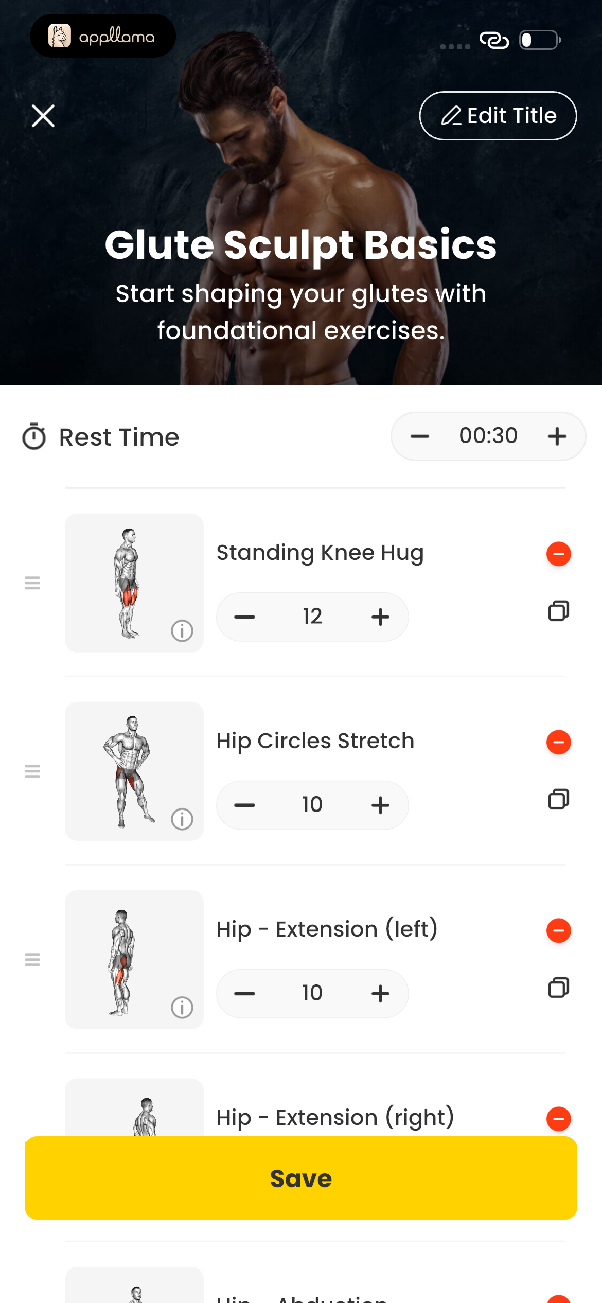 Glute Workout Editor