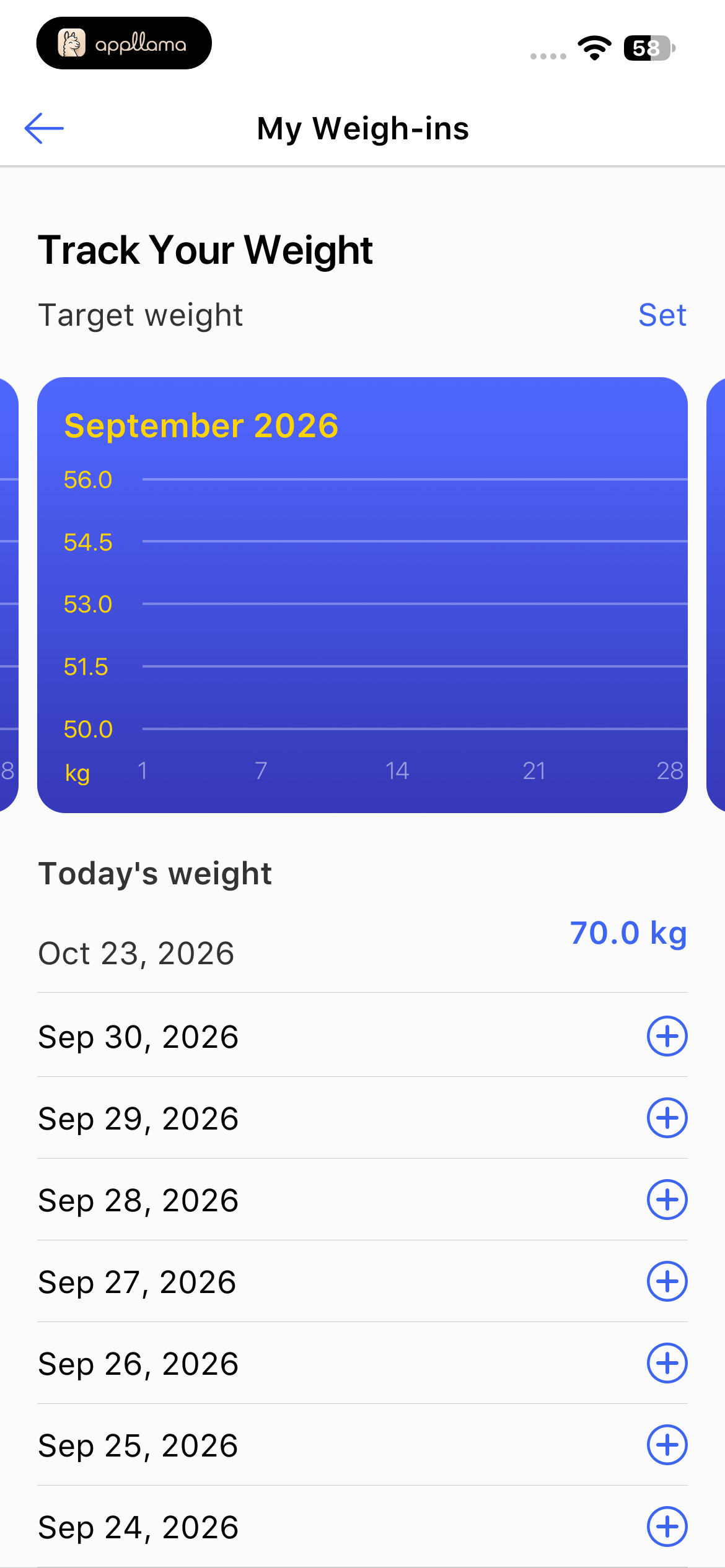 Weight Tracking
