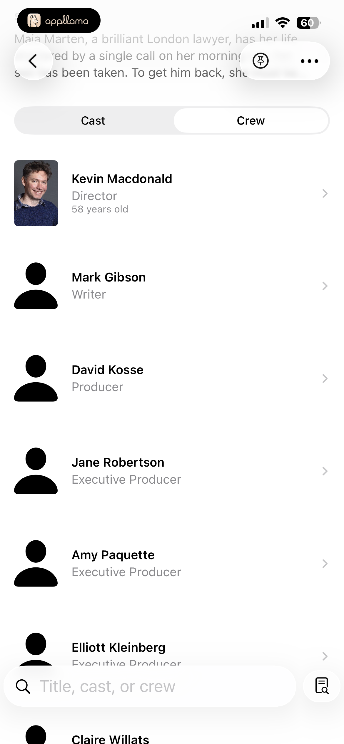 Movie Crew List