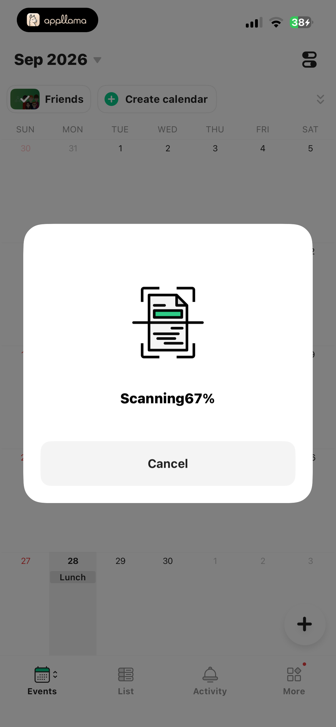 Image Scan Progress