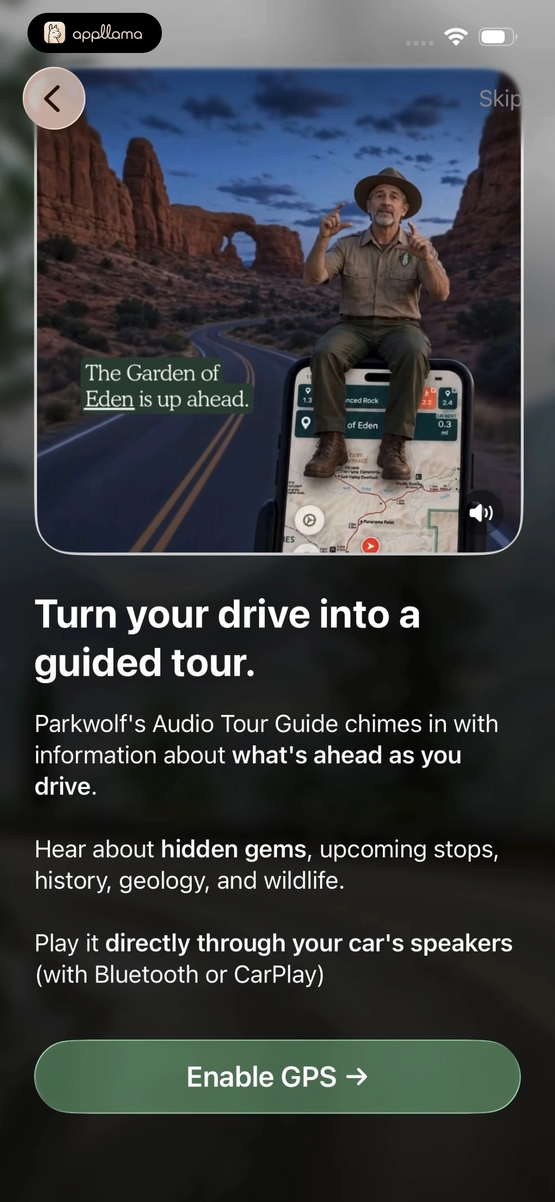 Audio Tour Feature