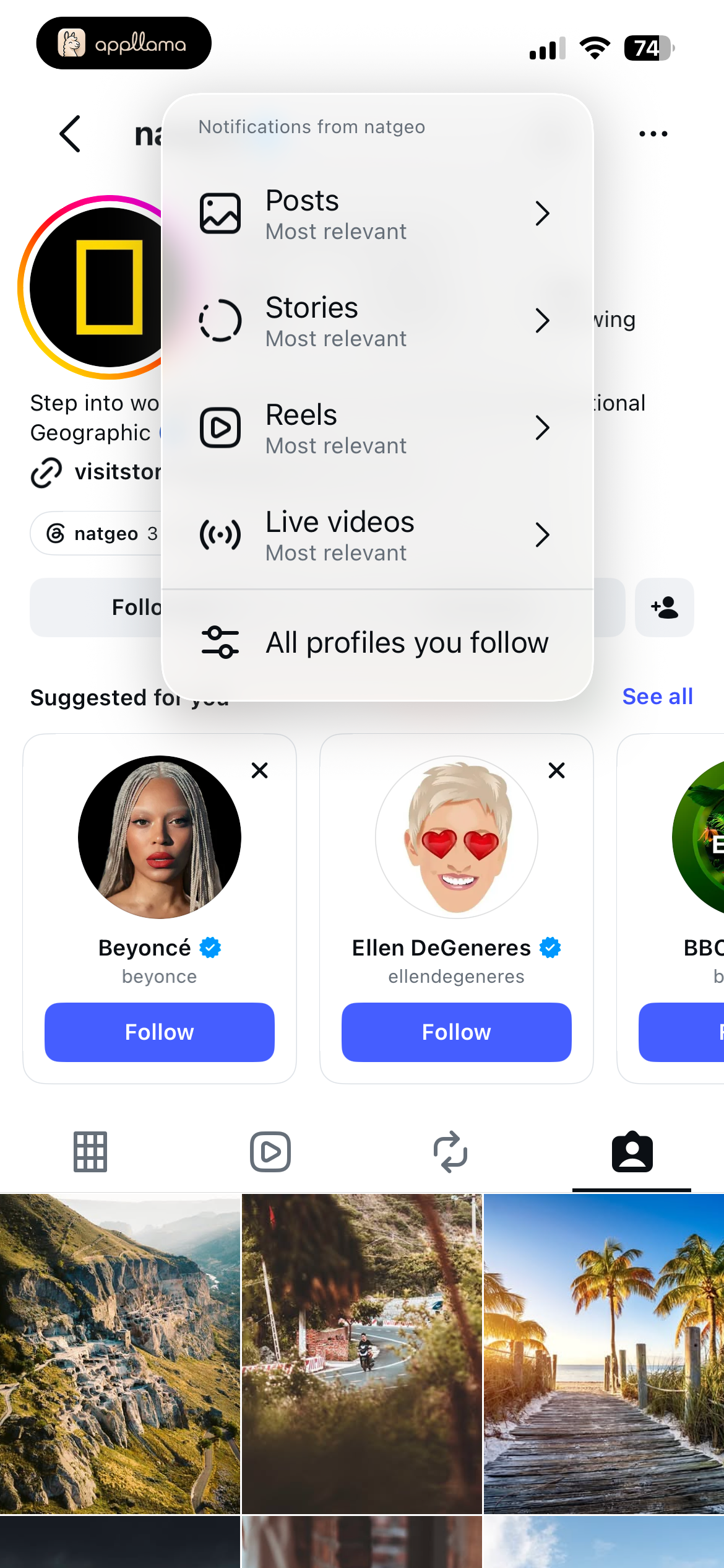 Profile Account Popover