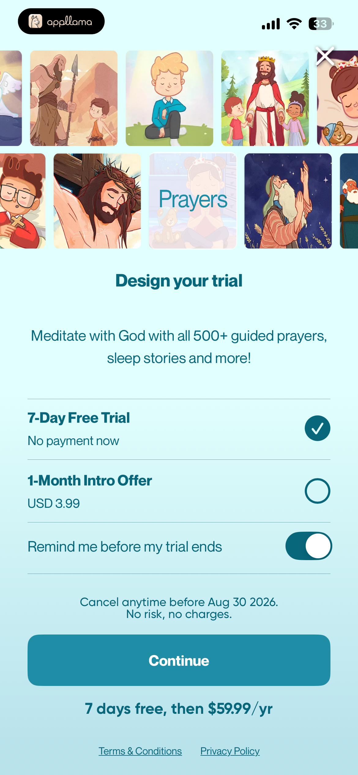 Free Trial Selected
