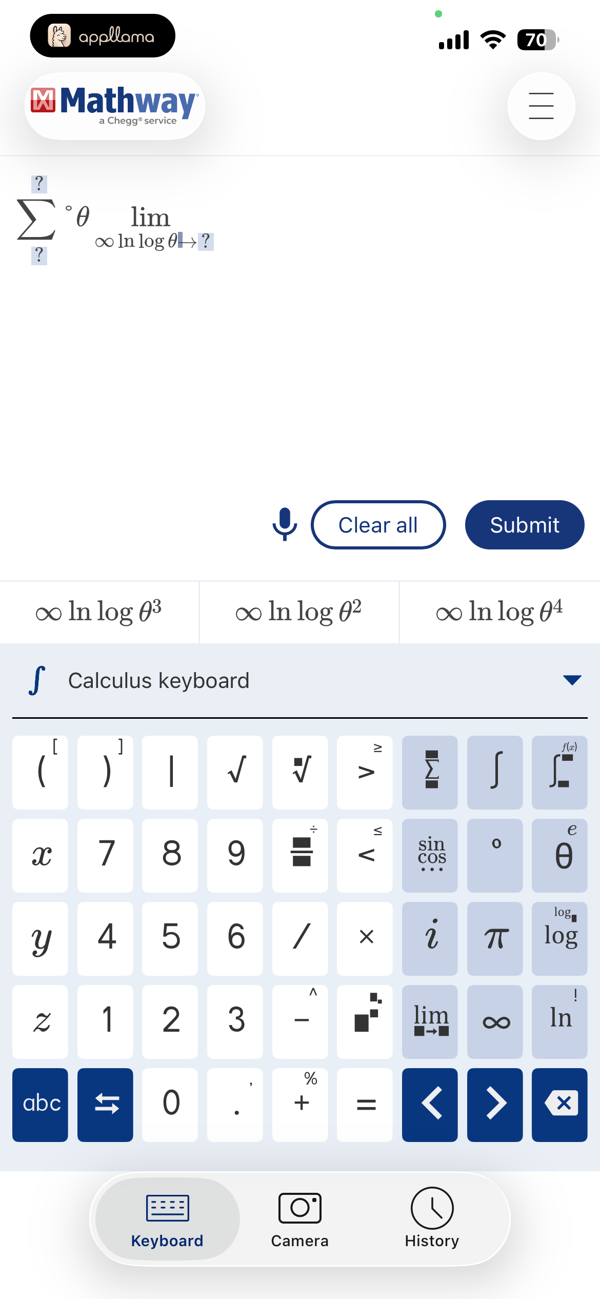 Calculator Input
