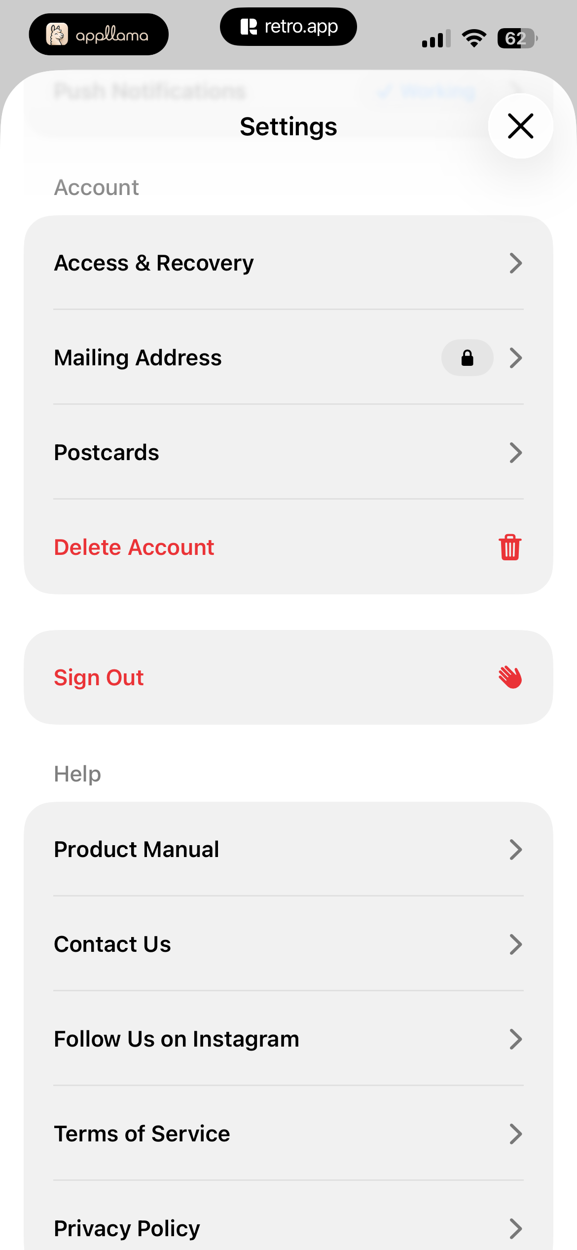 Account Settings
