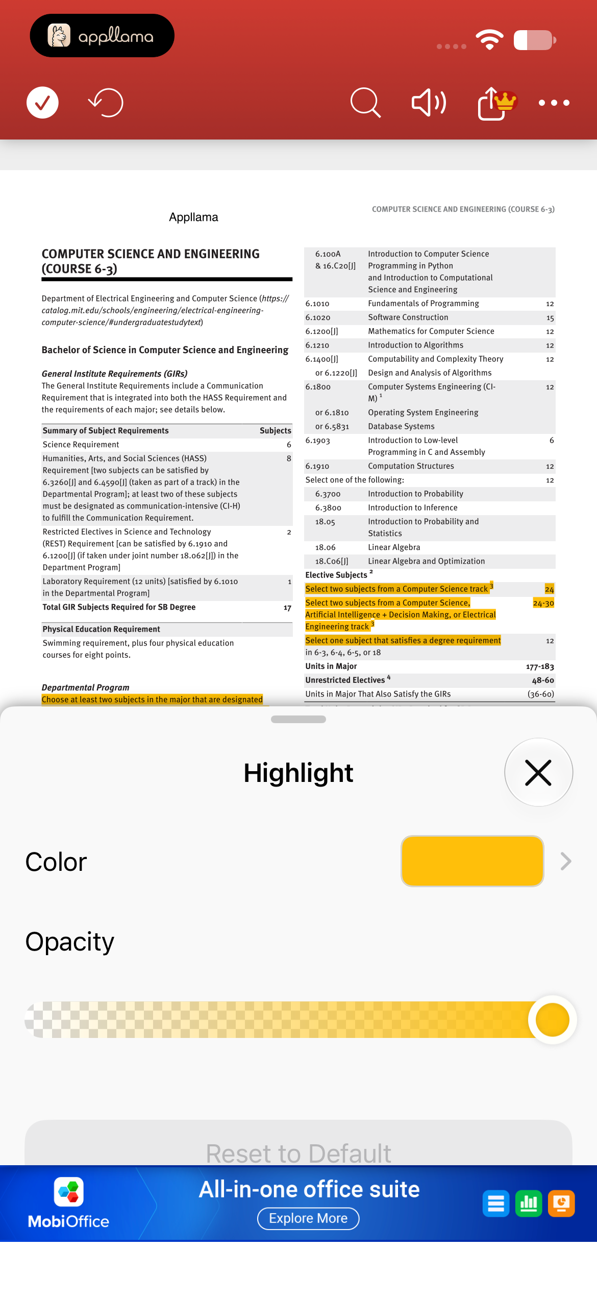 Highlight Settings