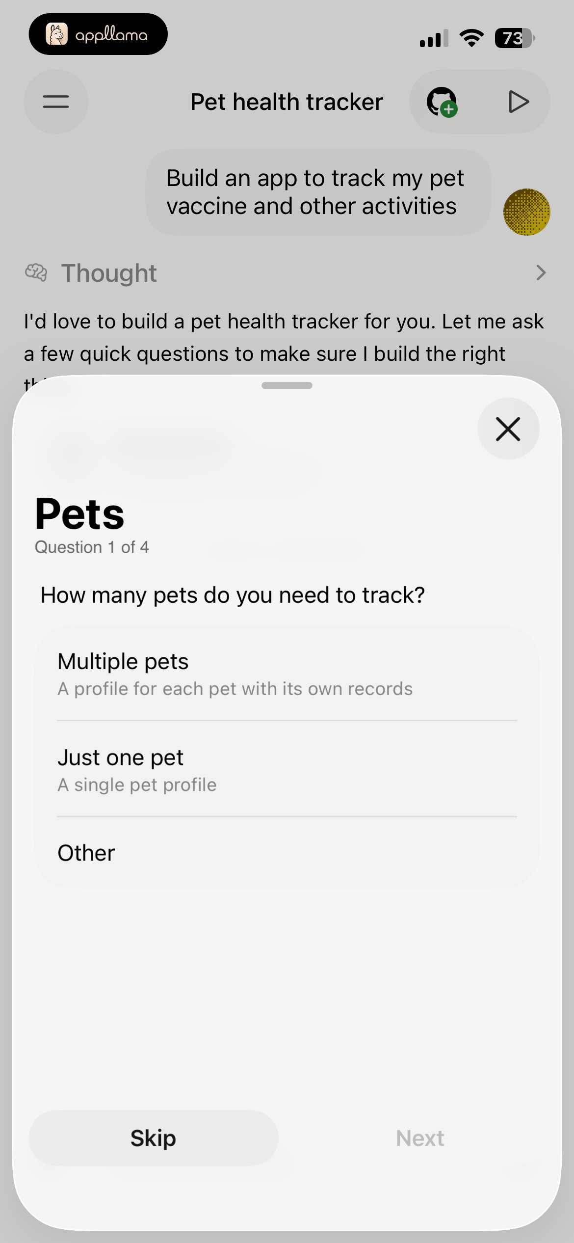 Pets Question Sheet
