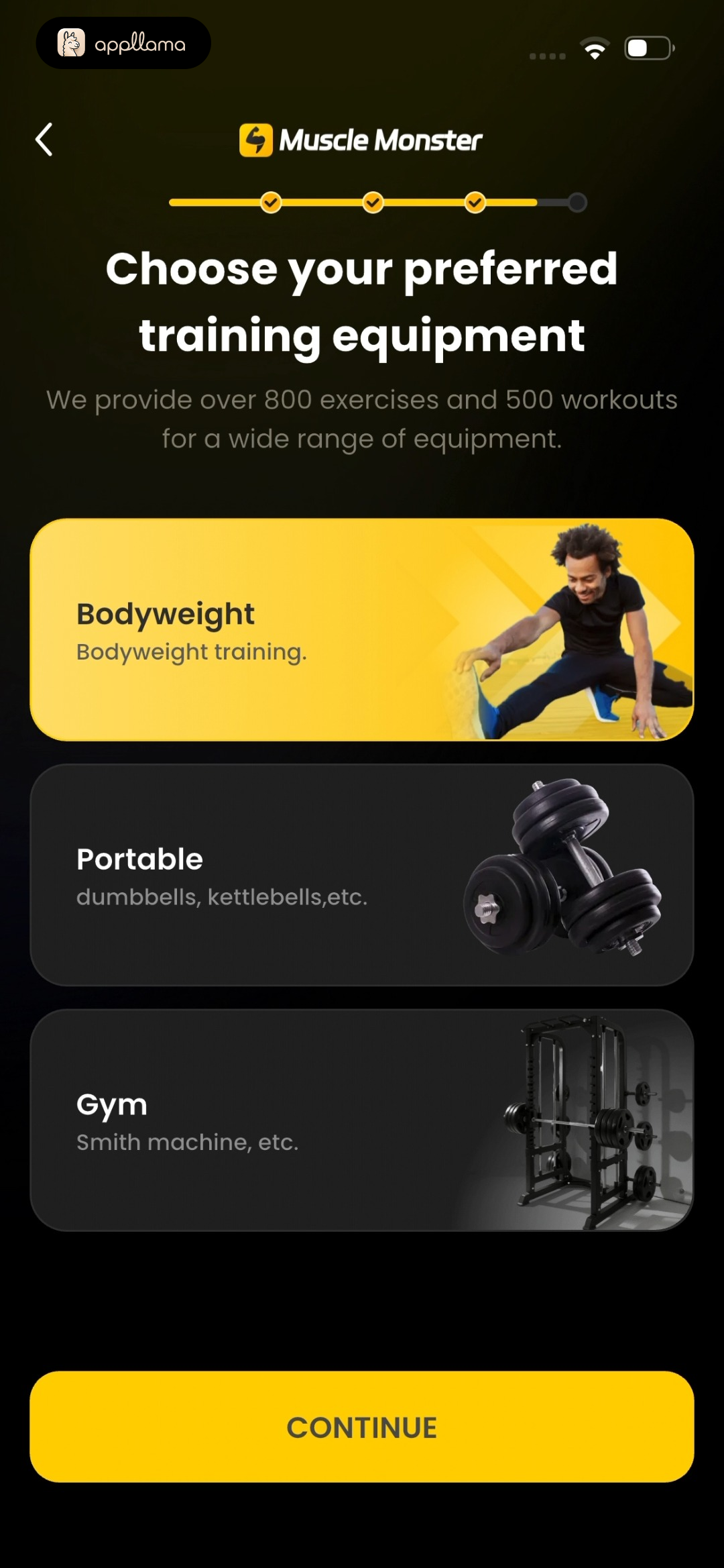 Equipment Selection