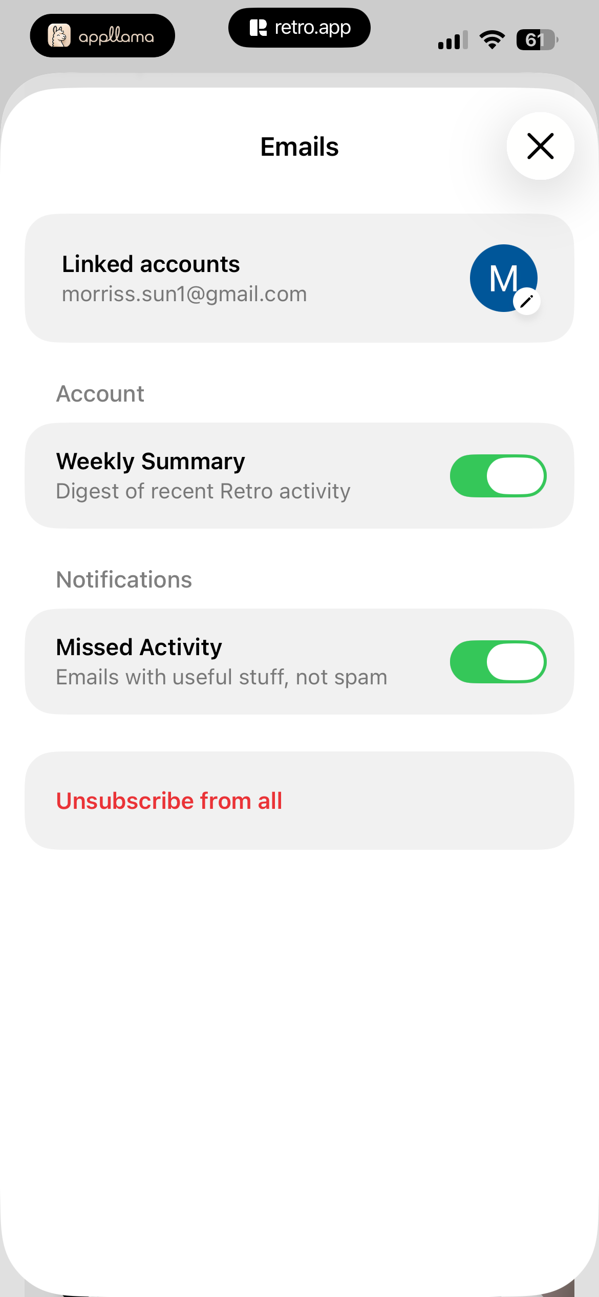 Email Settings