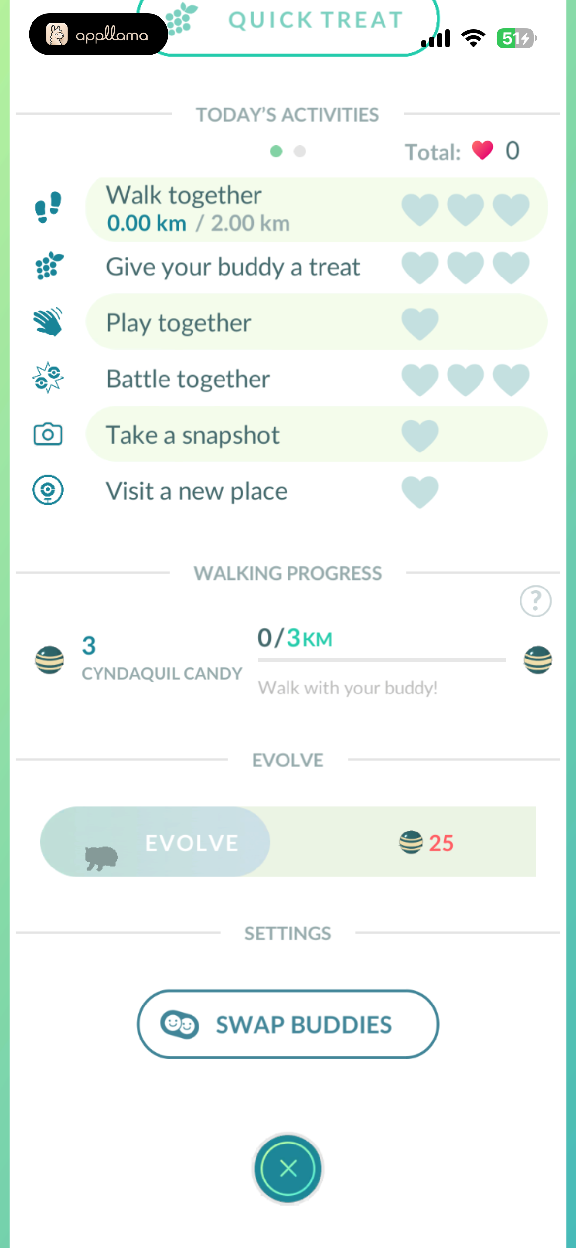 Buddy Activity Progress