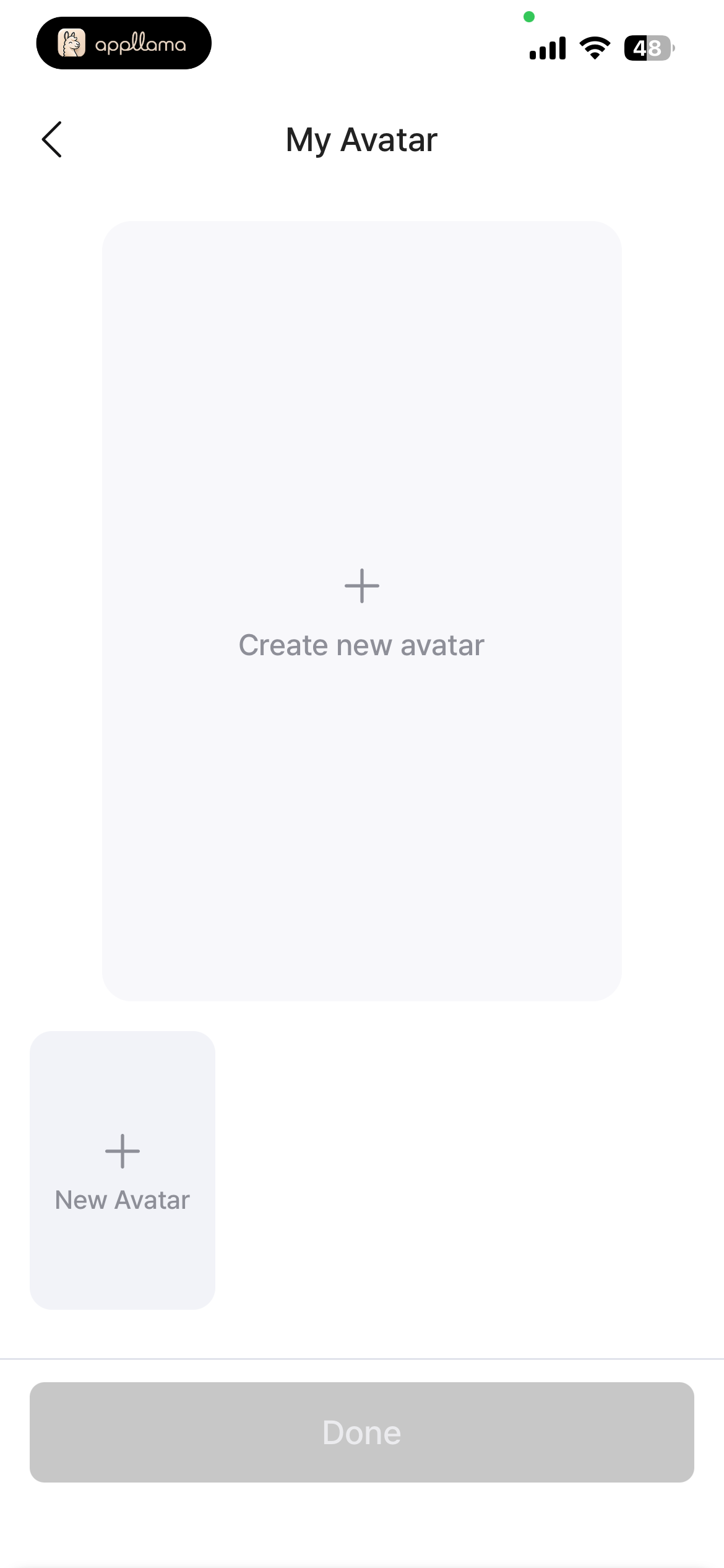 My Avatar Empty State