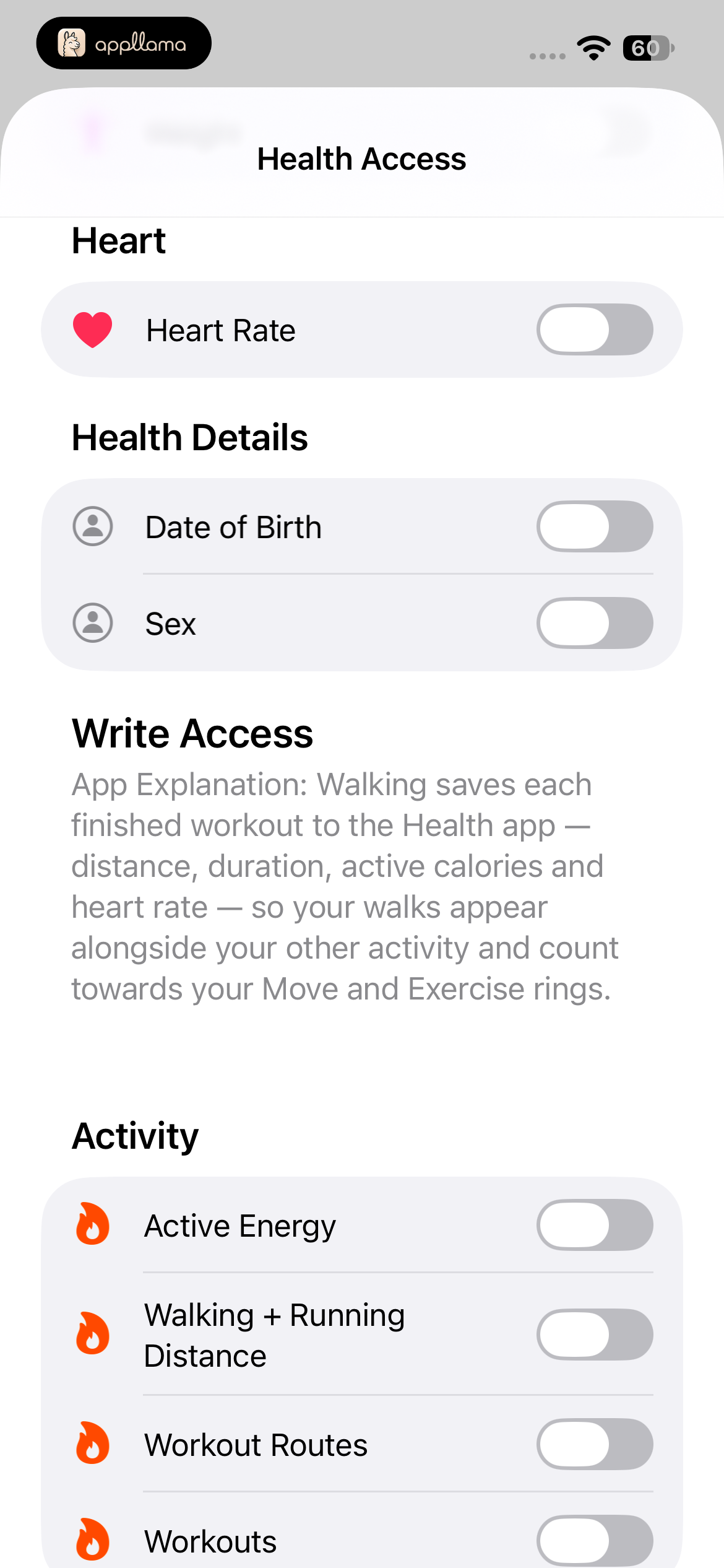 Health Access Details