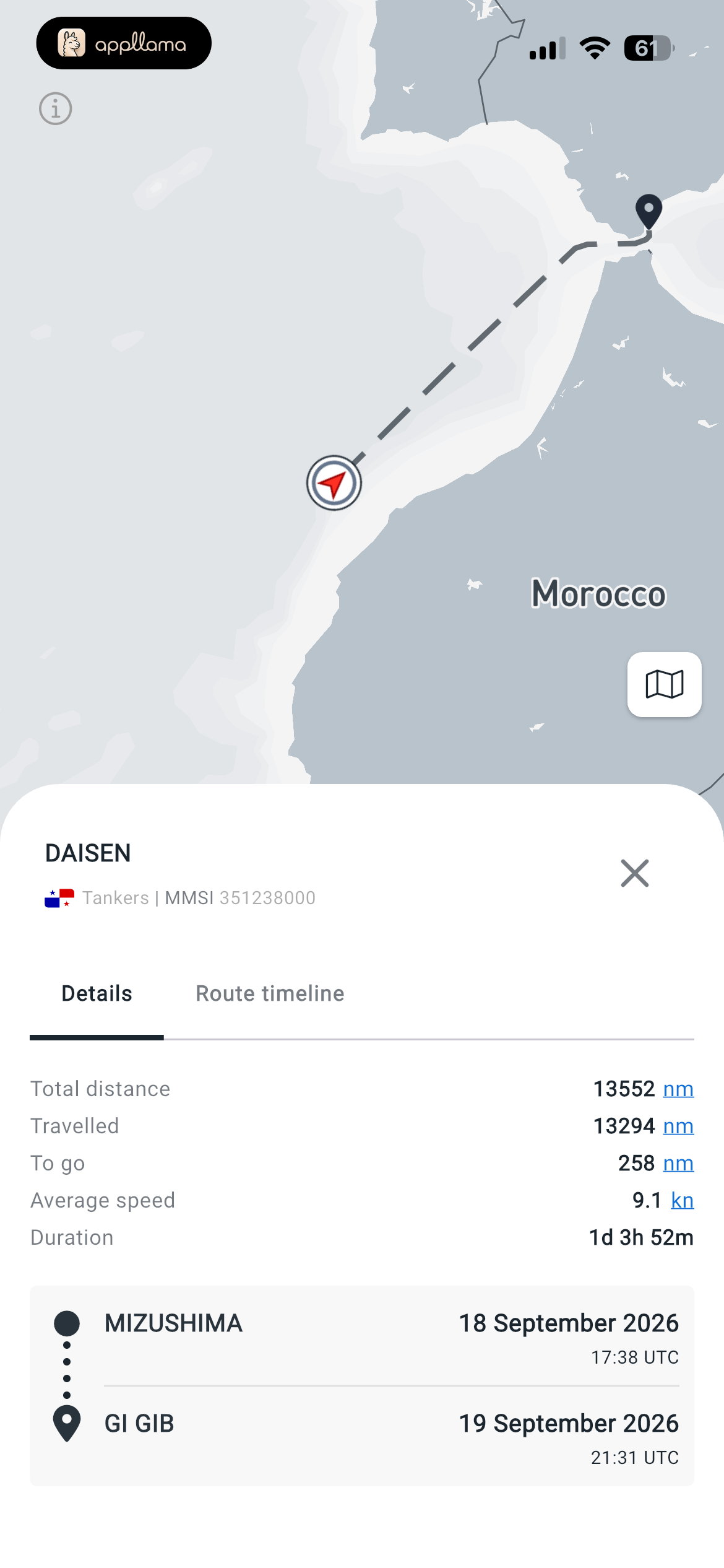 Vessel Voyage Summary
