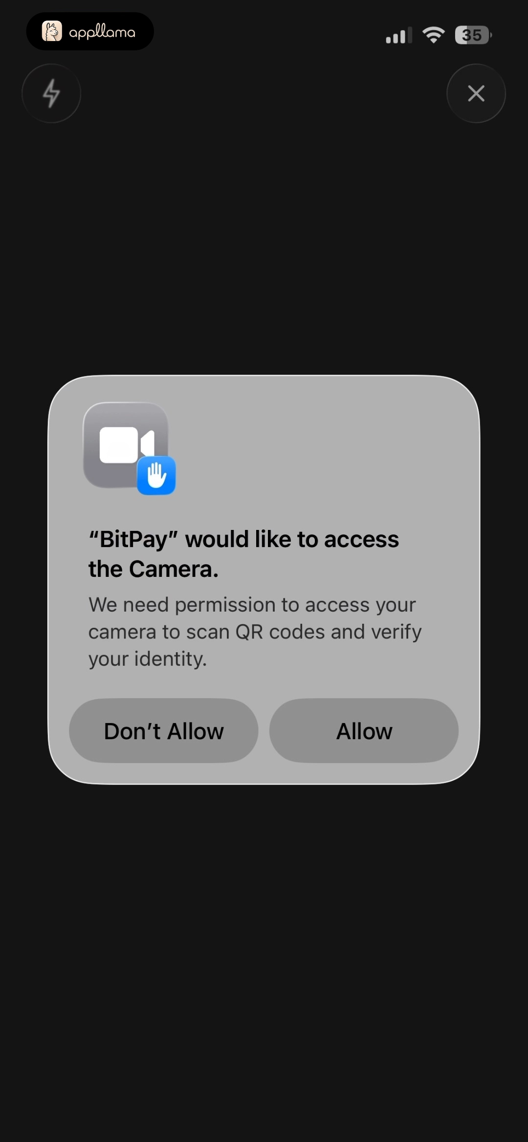 Camera Access Permission