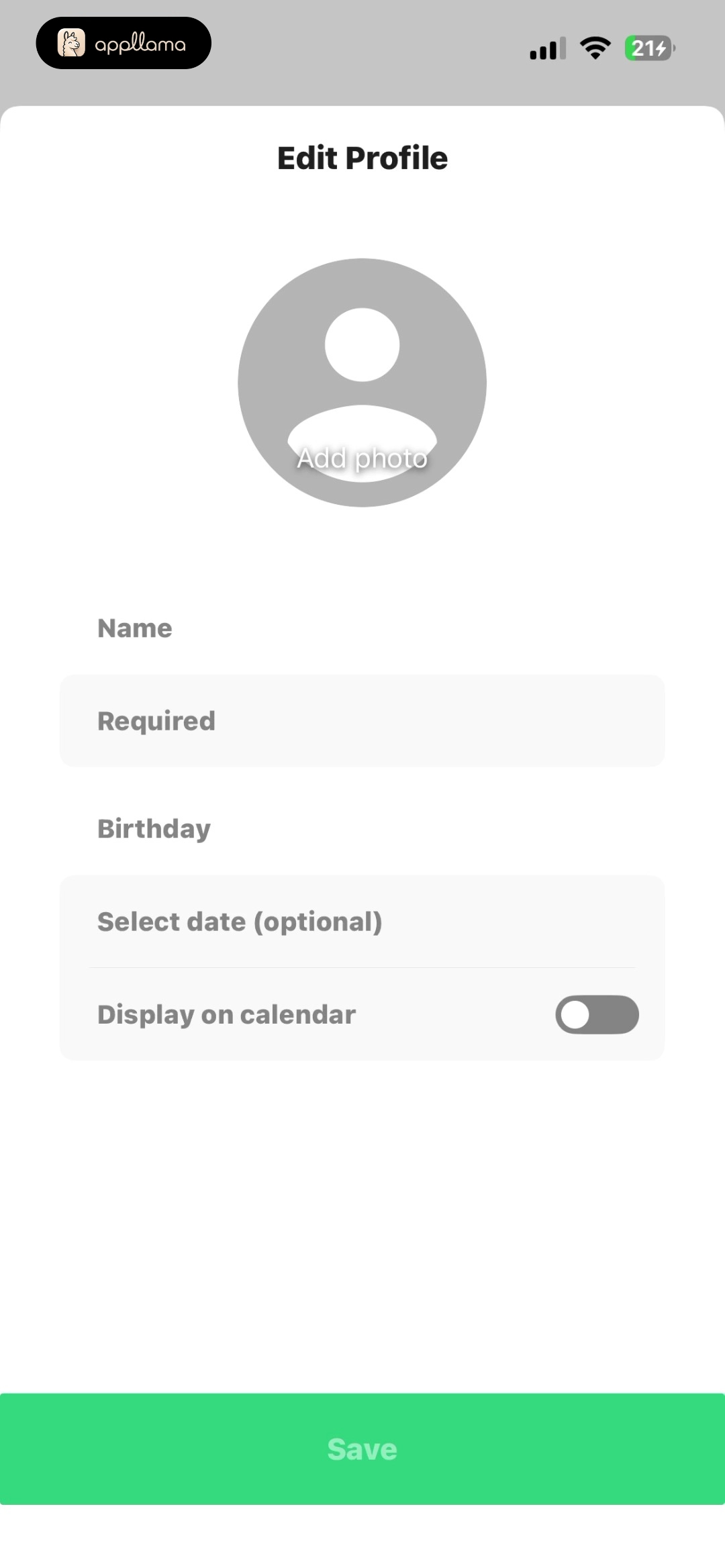 Edit Profile