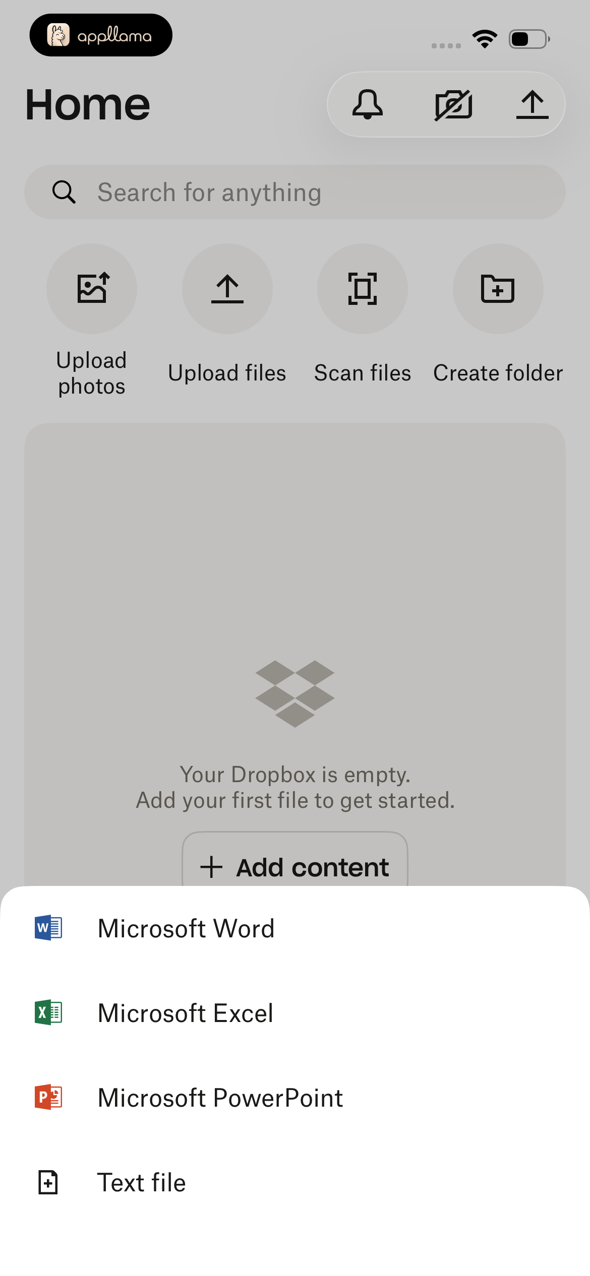 Create File Menu
