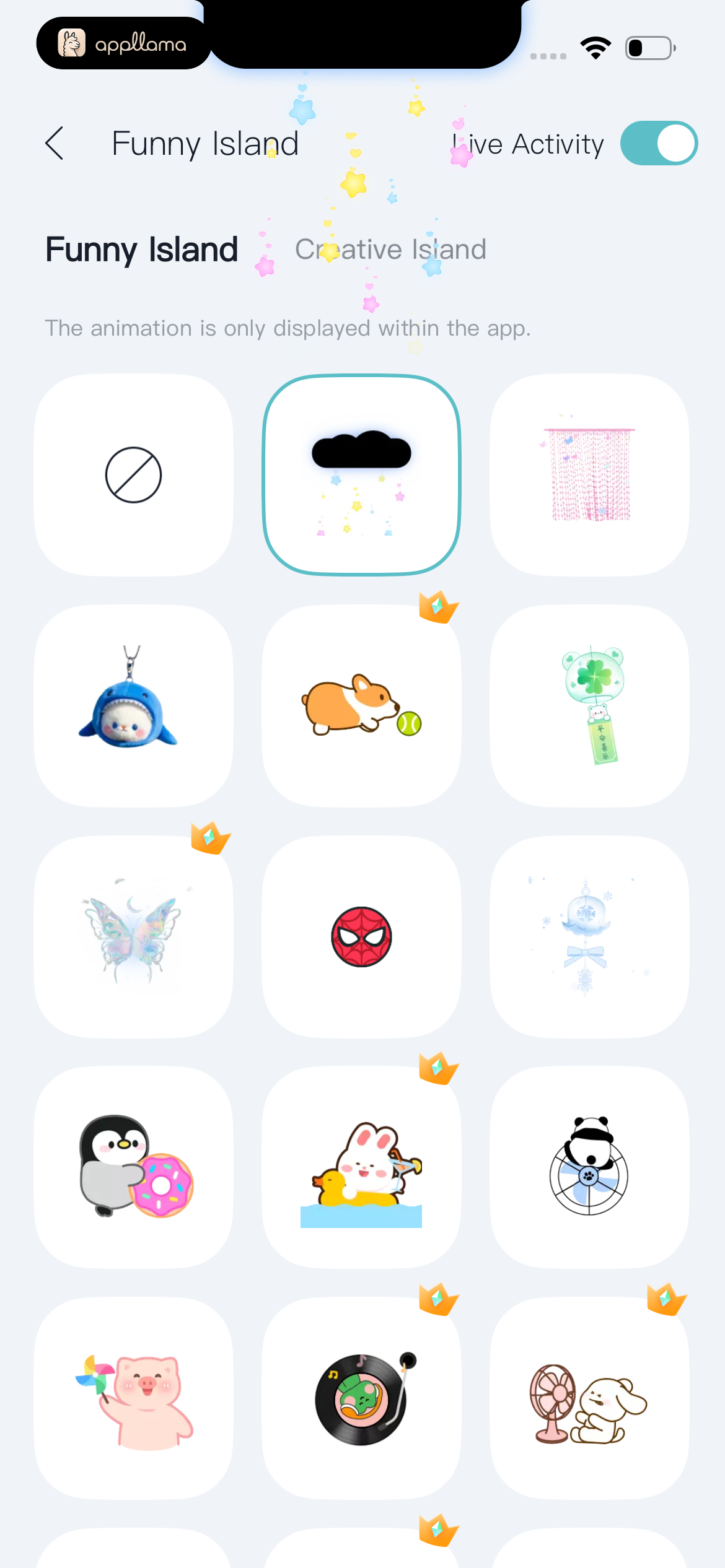 Pet Icon Selection