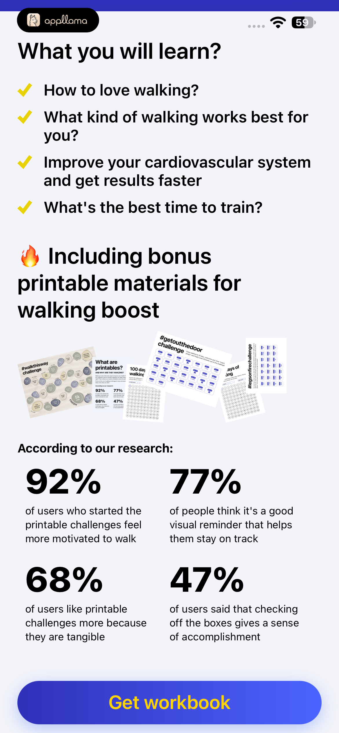 Workbook Benefits