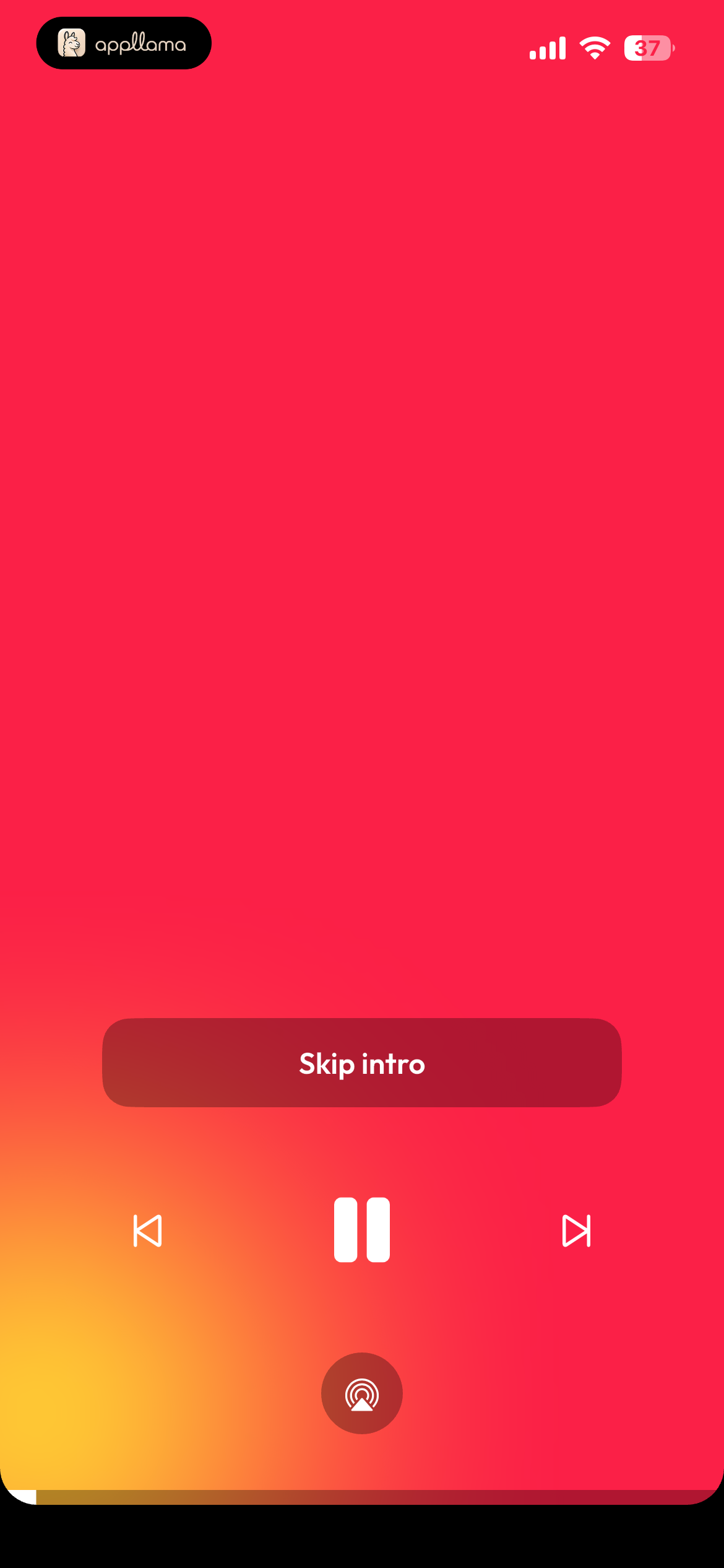 Audio Intro Player