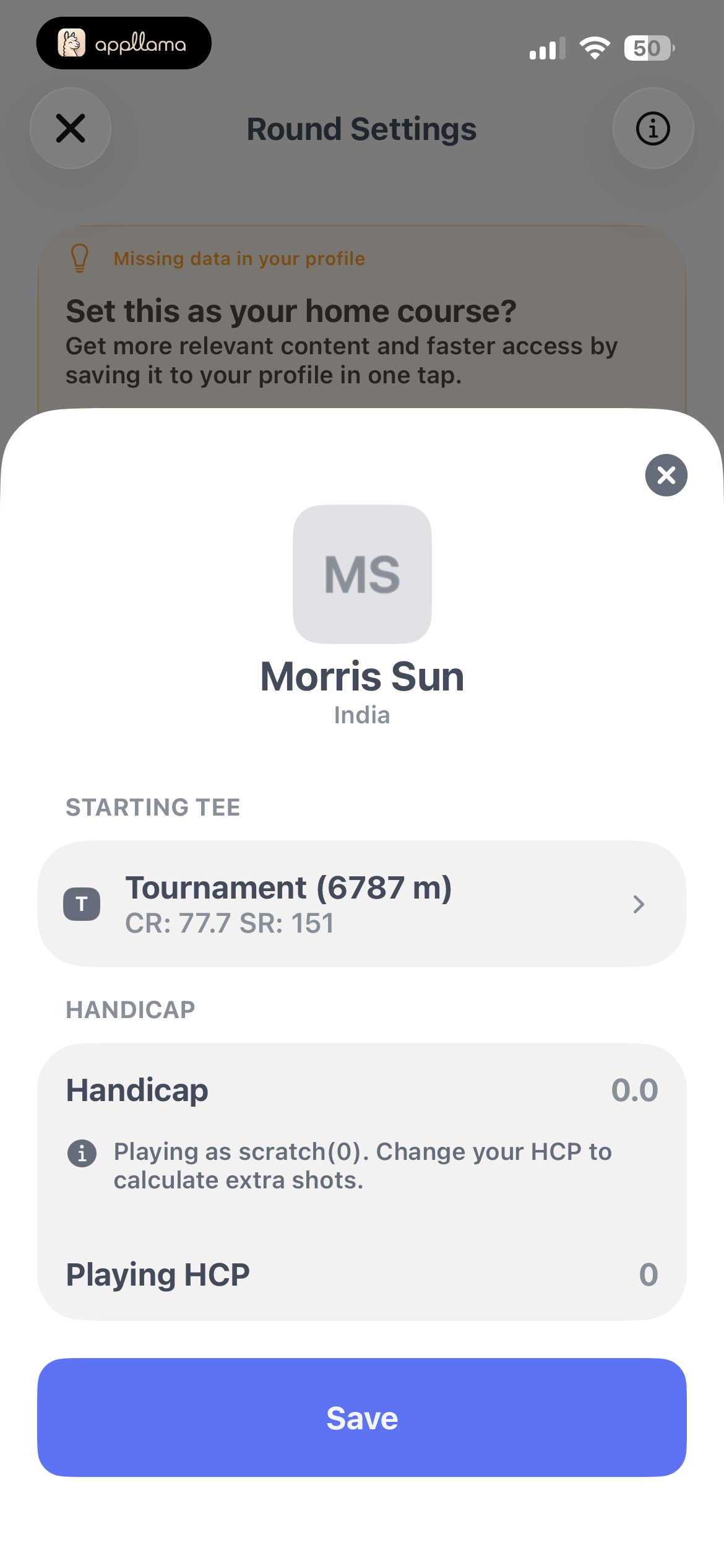 Player Round Settings