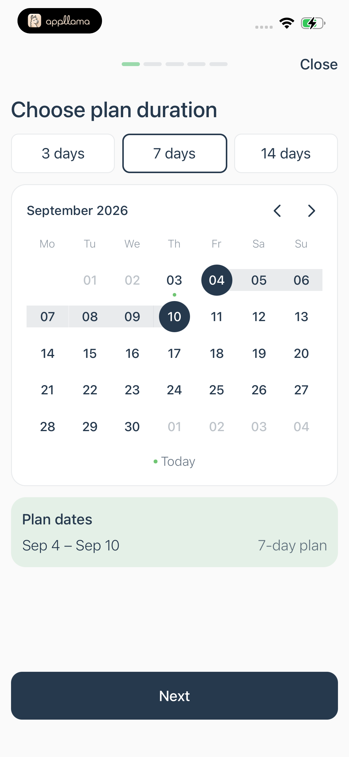 Plan Duration Setup
