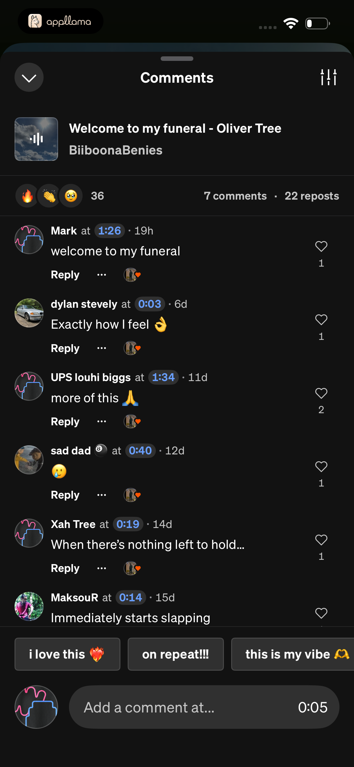 Now Playing Comments