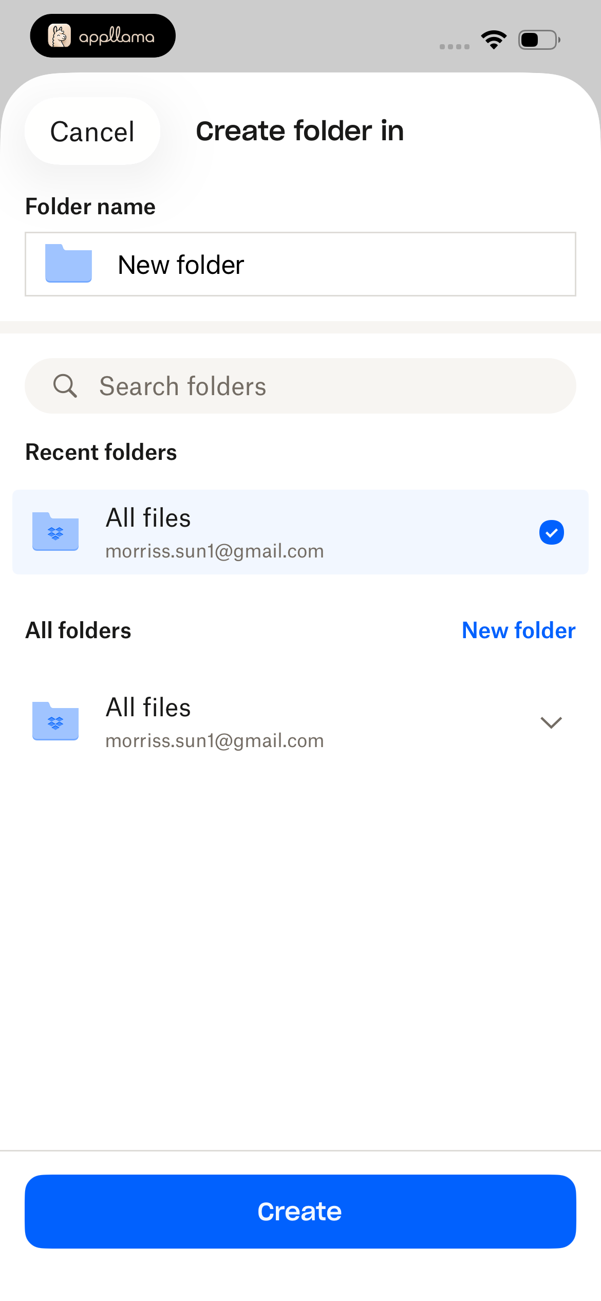 Create Folder