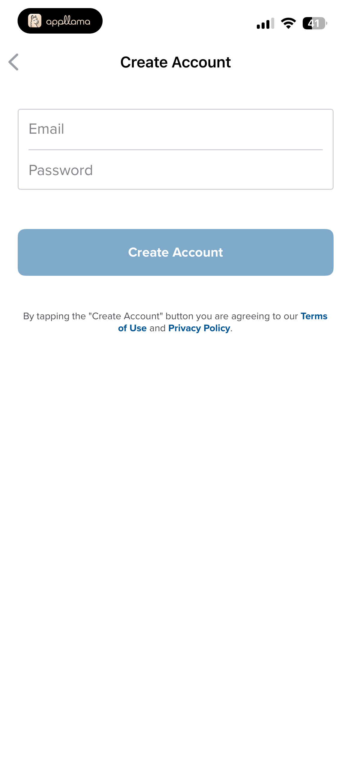 Create Account