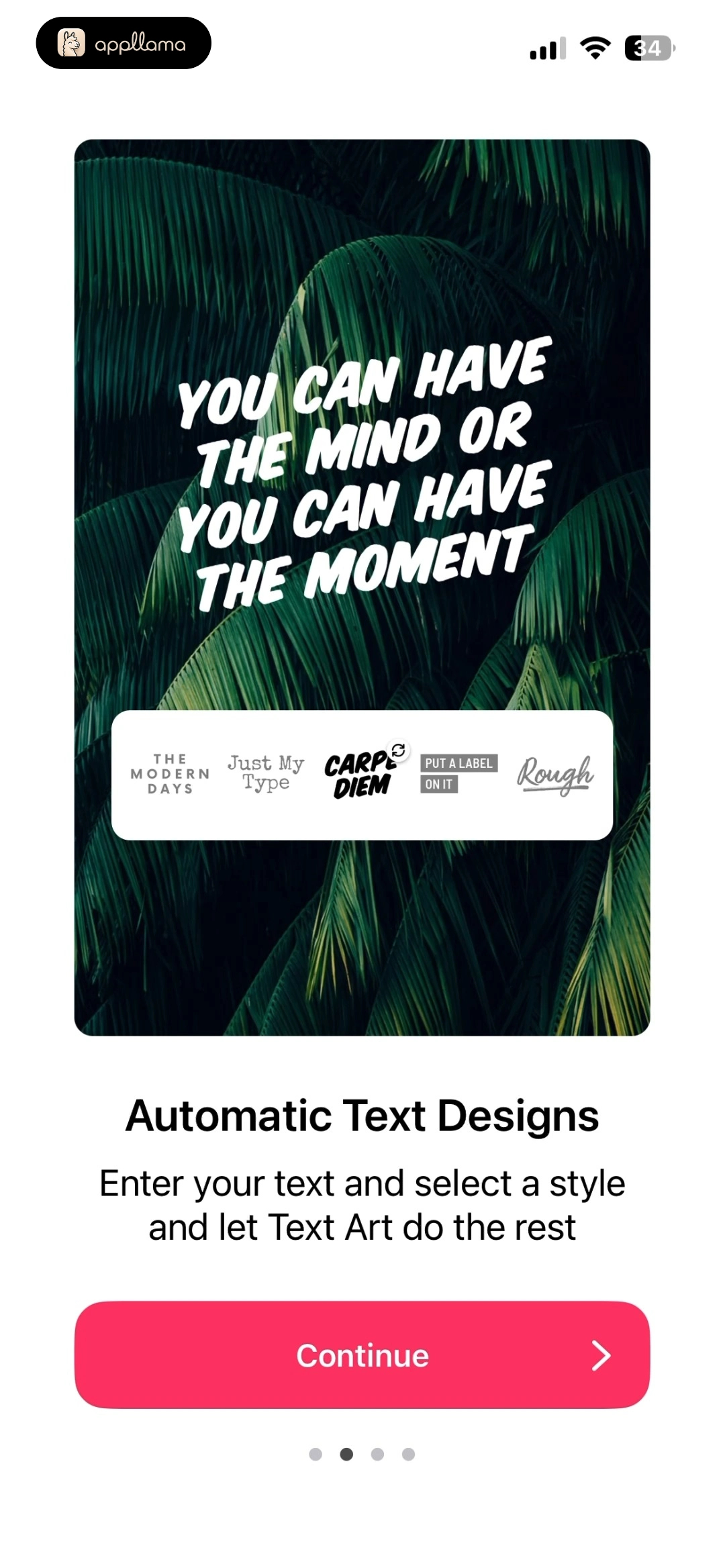 Onboarding Text Designs
