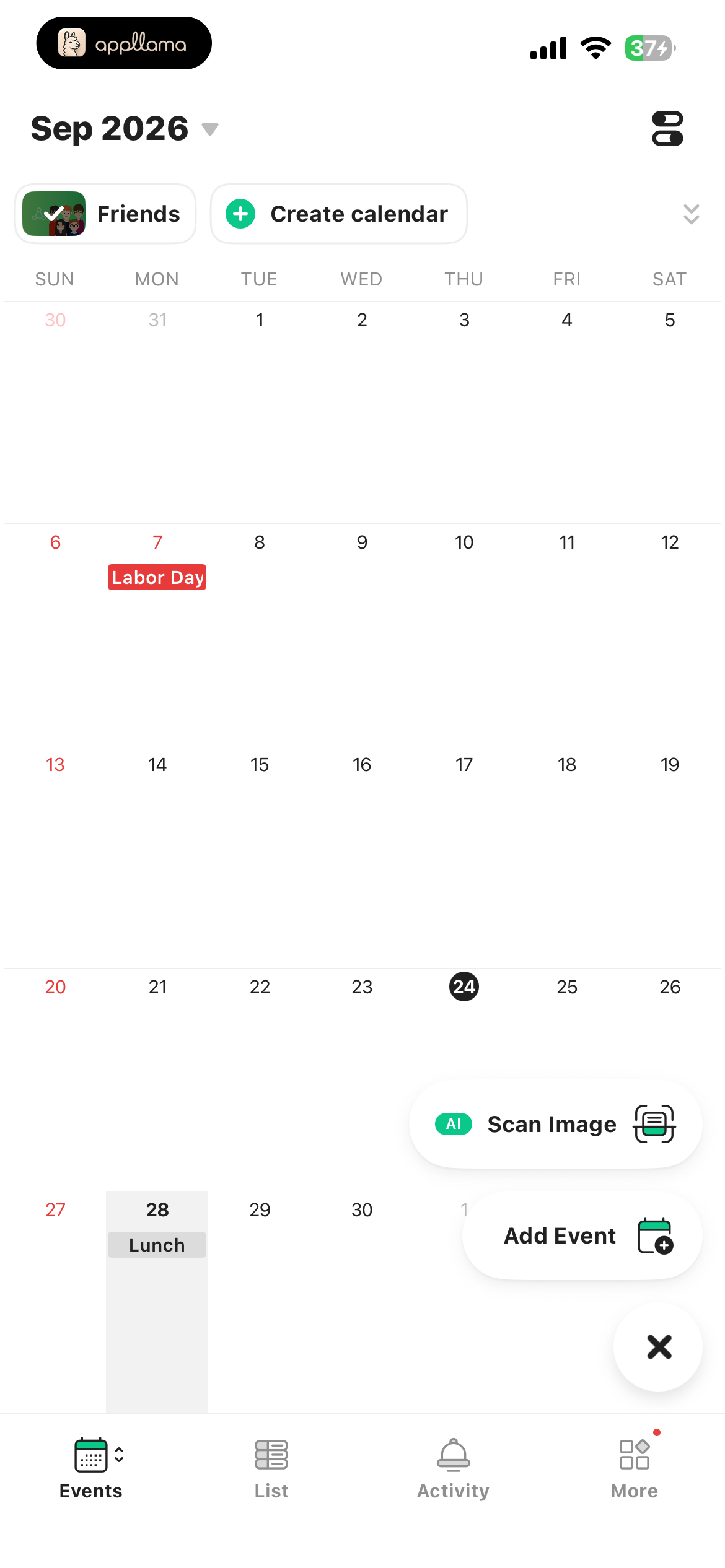 Calendar Quick Actions