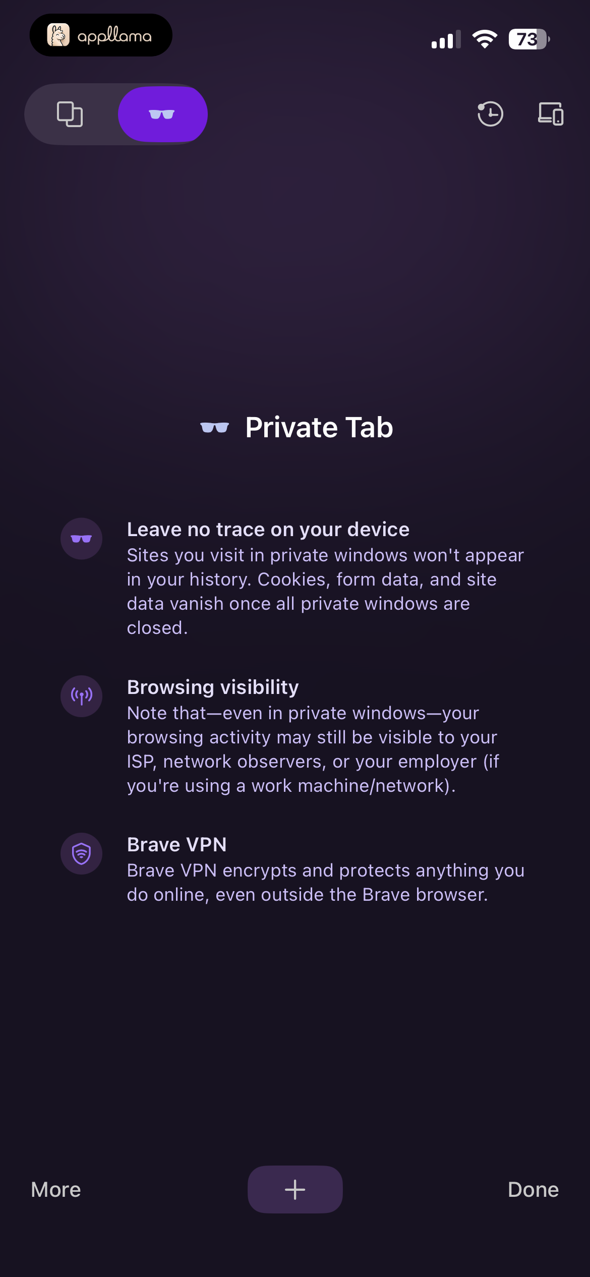 Private Tab