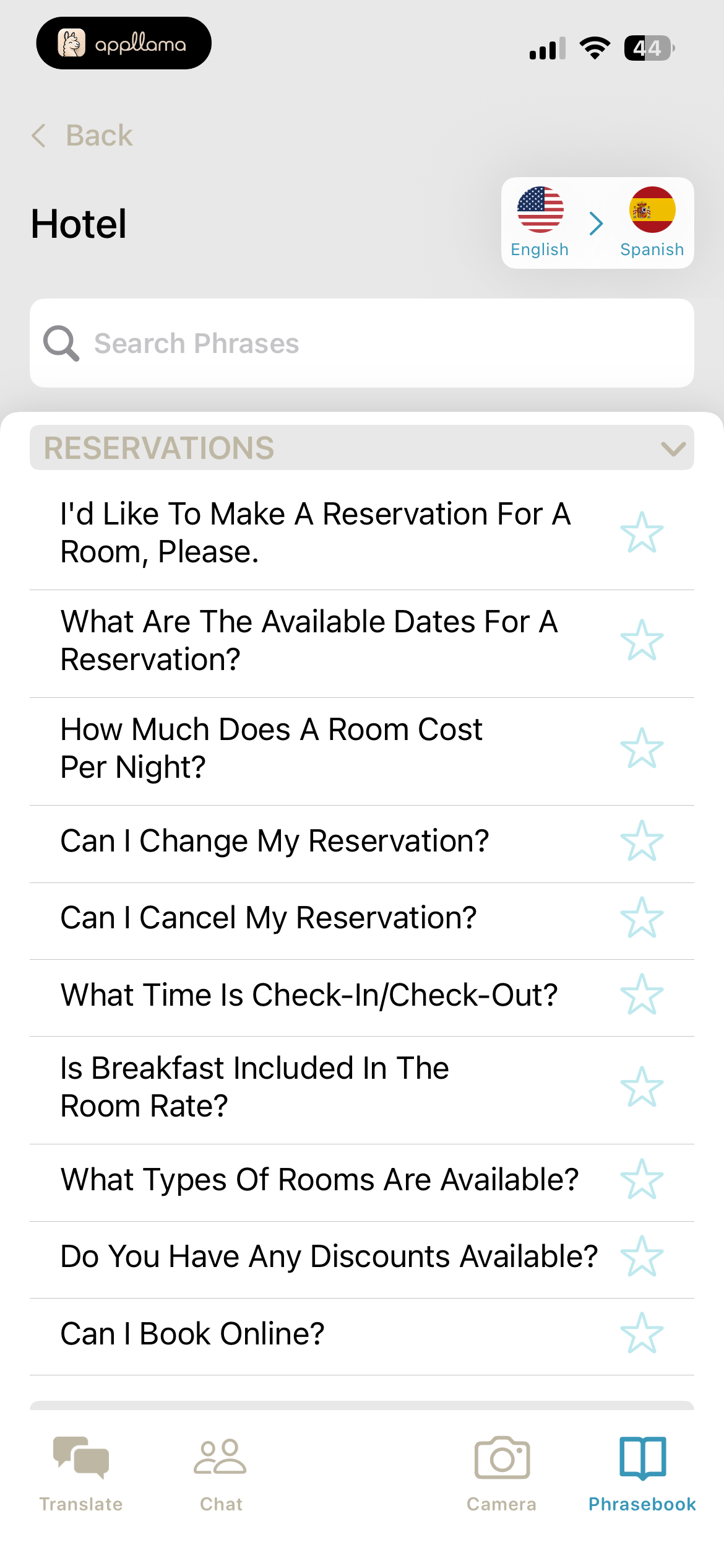 Hotel Phrases