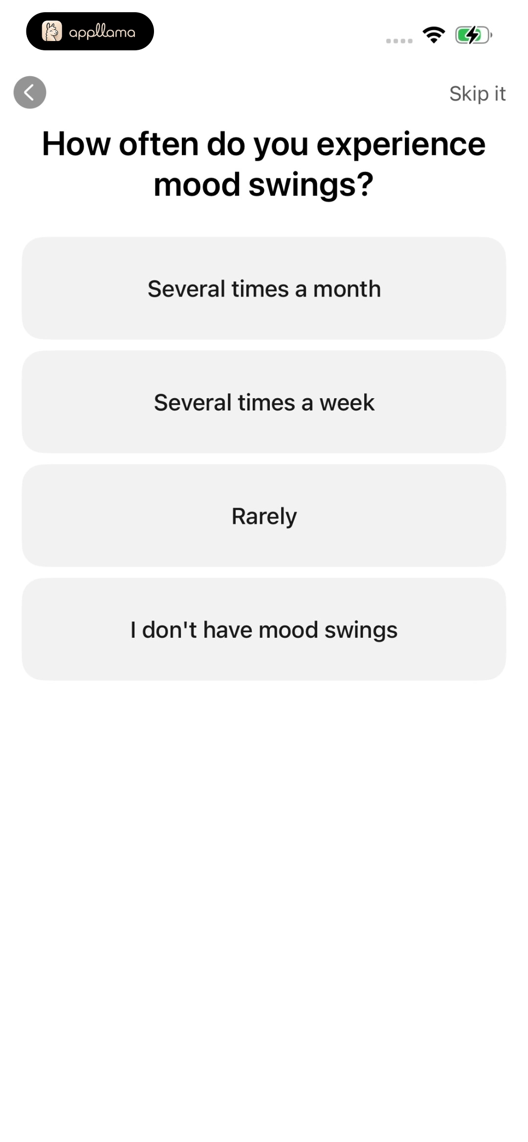 Mood Swings Survey
