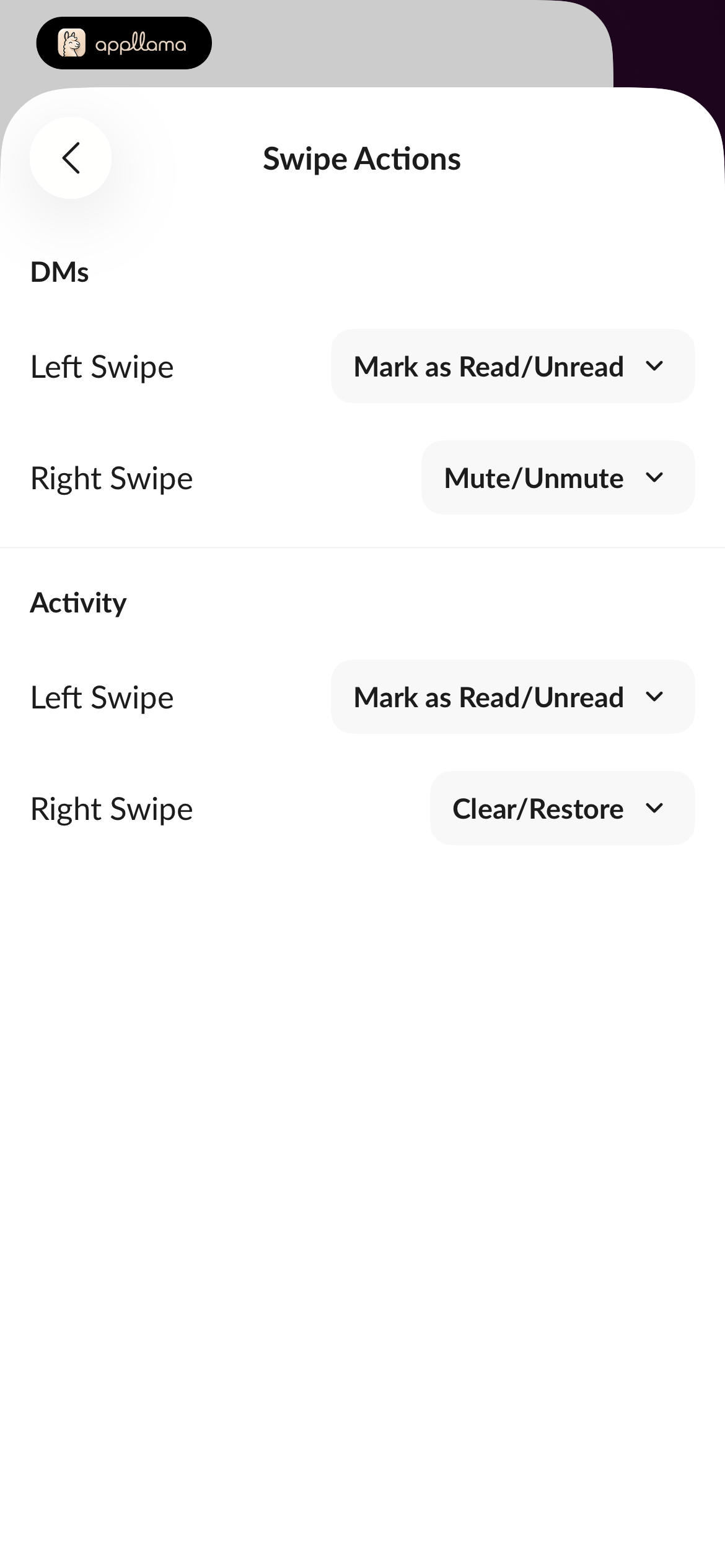 Swipe Actions