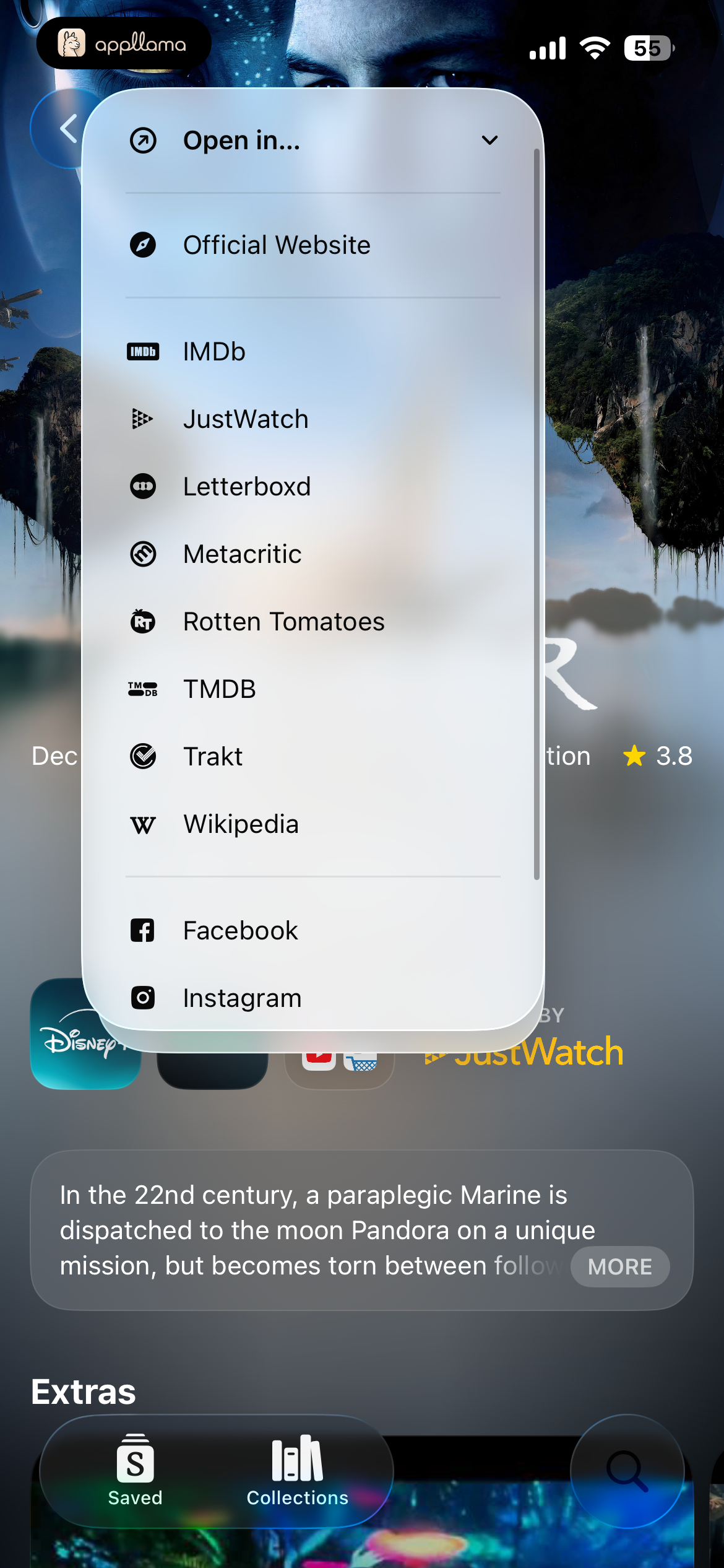 Movie Options Menu