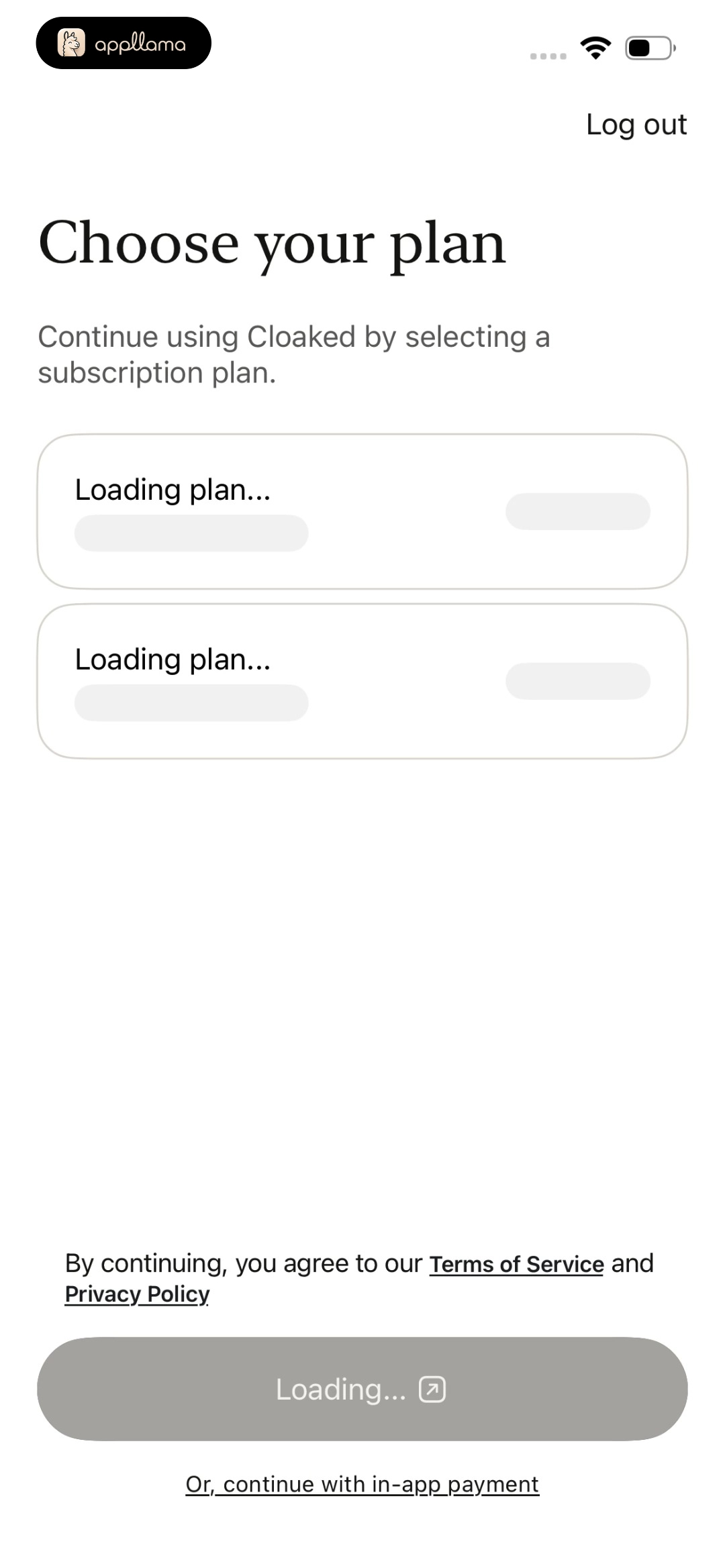 Subscription Plans Loading