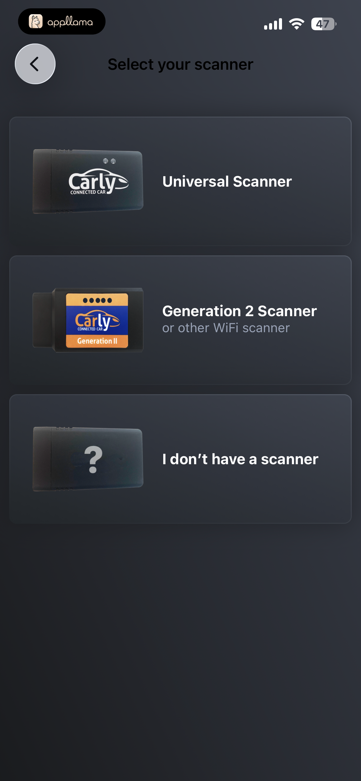 Scanner Selection