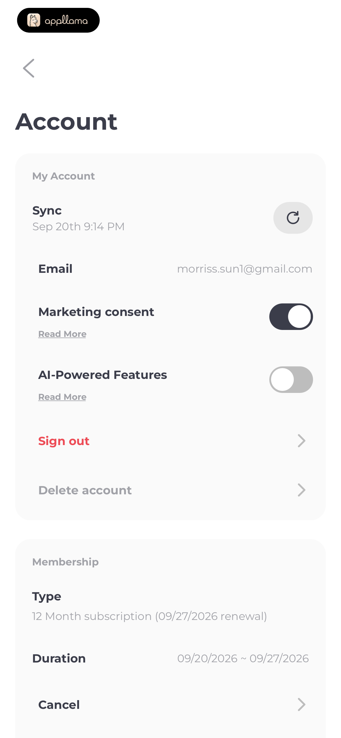 Account Settings