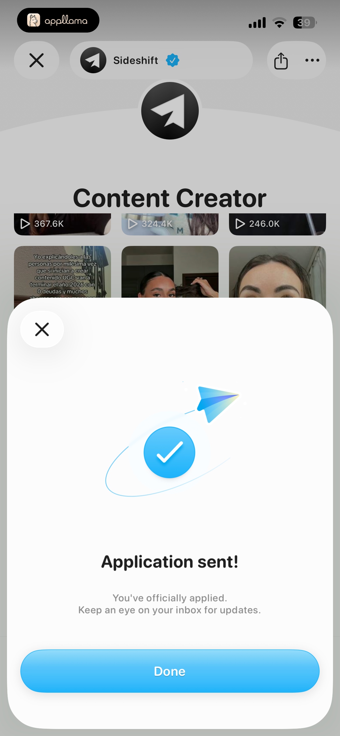 Application Success