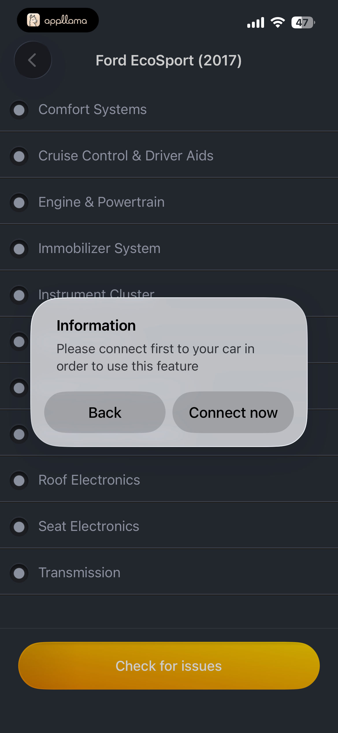 Connection Required Modal